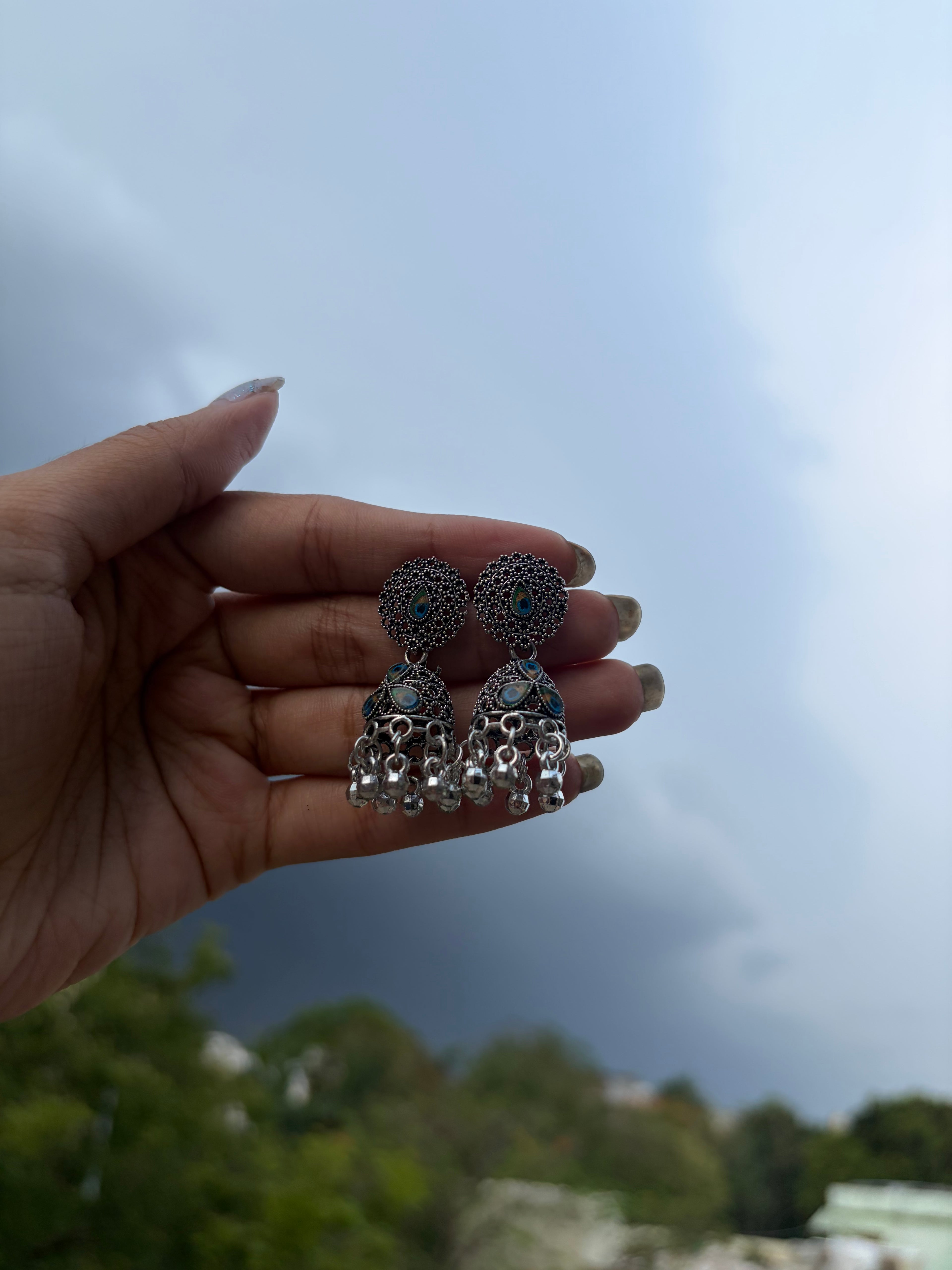 Oxidised Small Jhumka