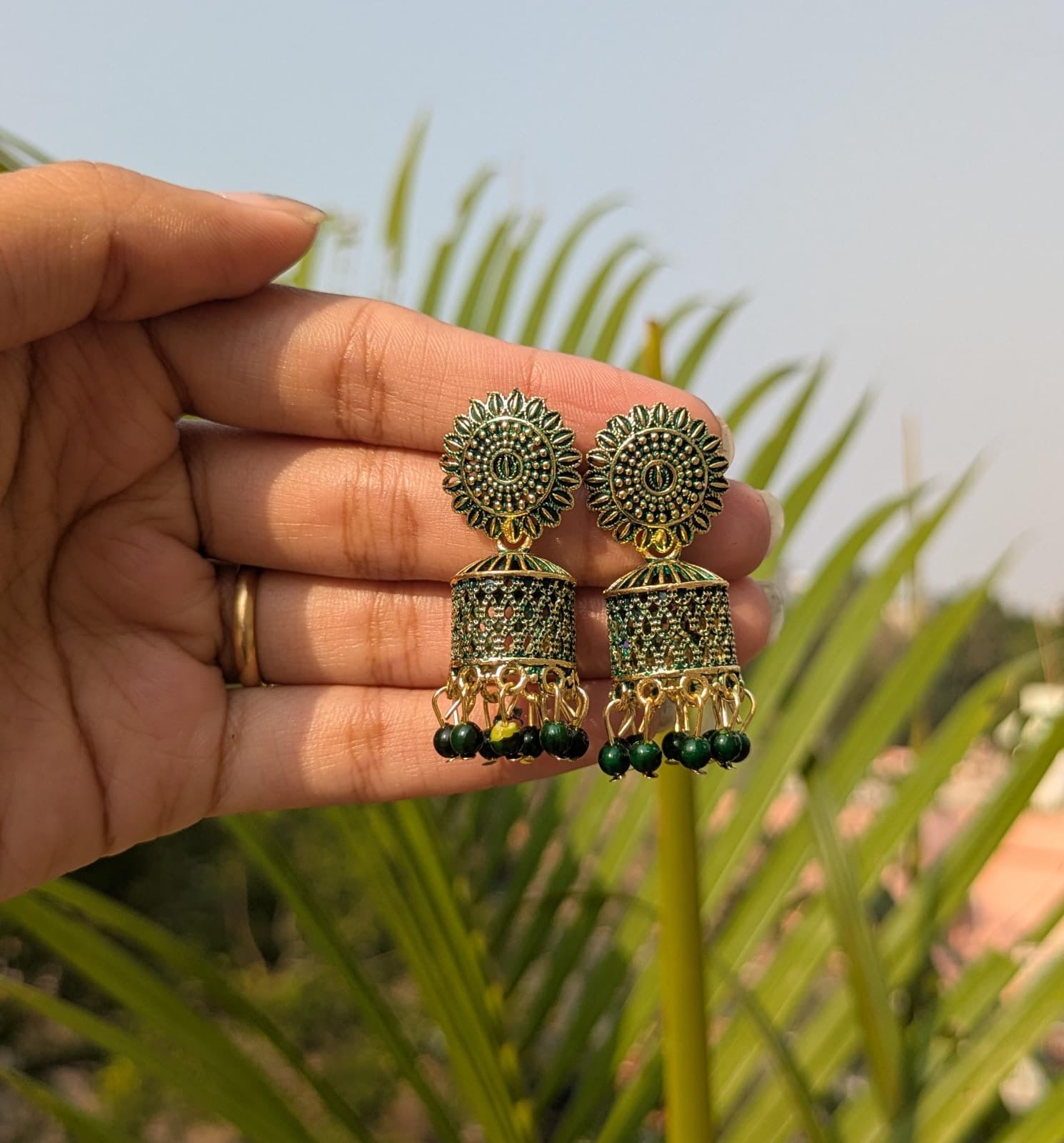 Oxidised Small Jhumka