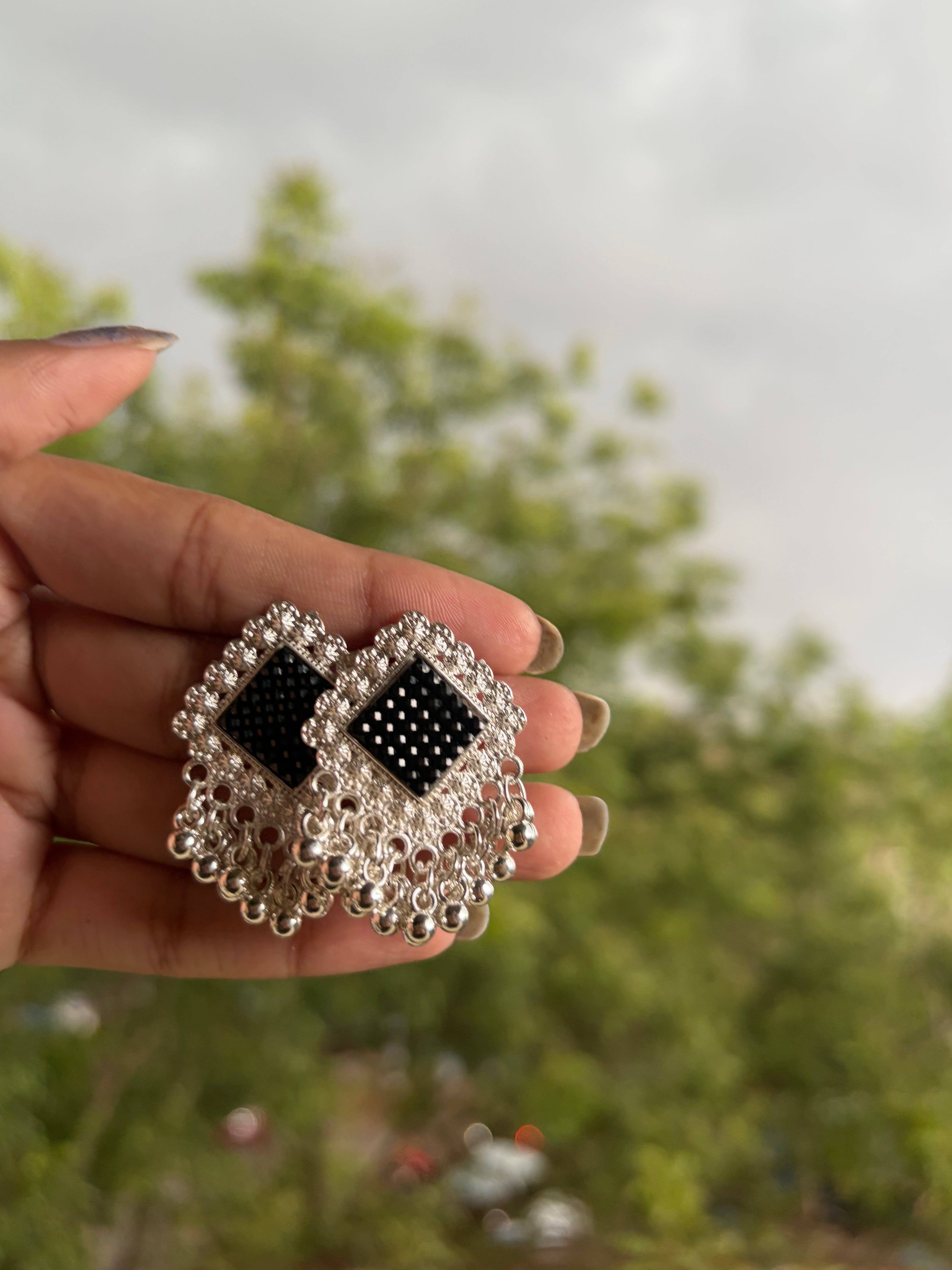 Oxidised Small Jhumka