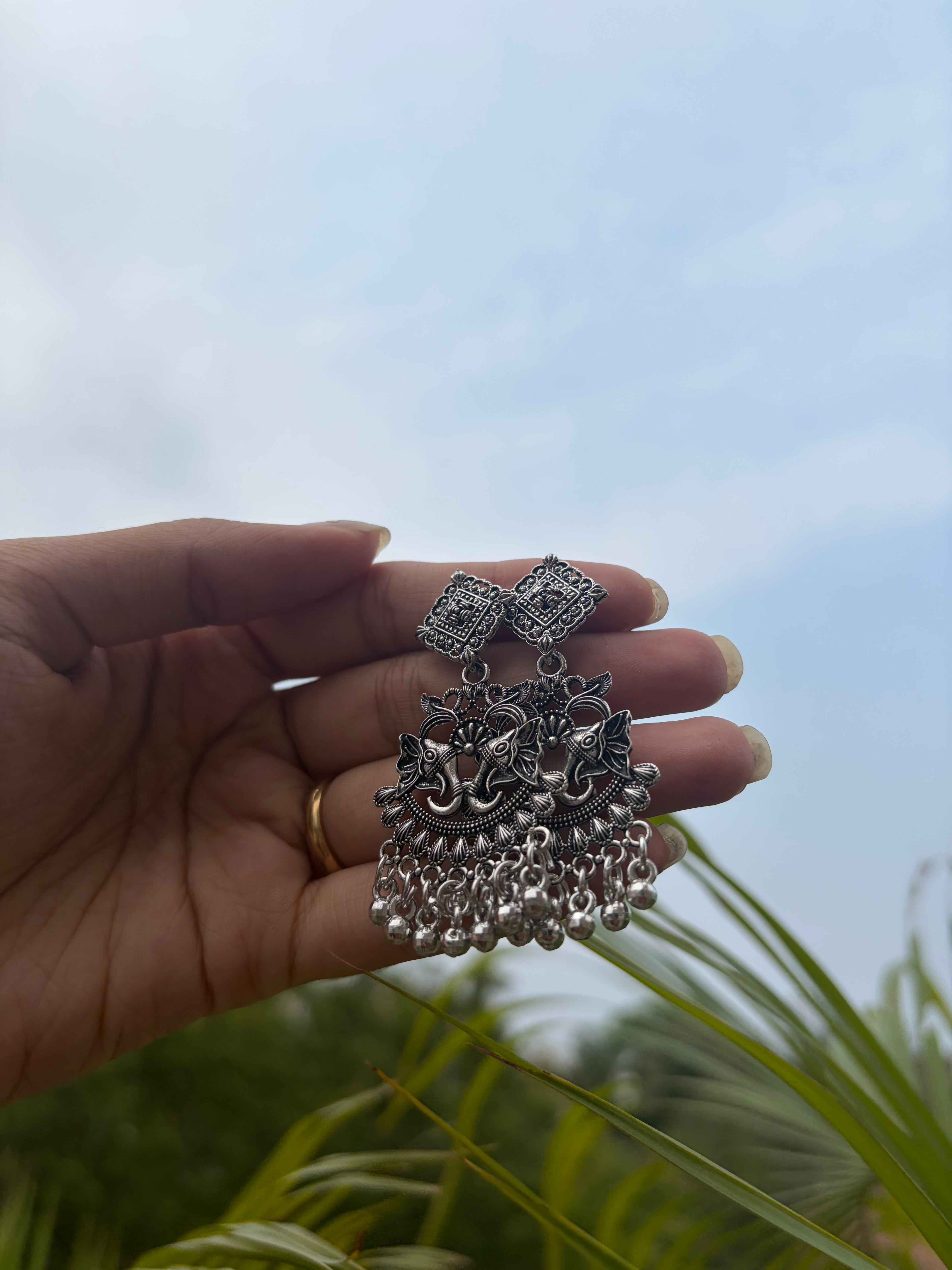 Oxidised Small Jhumka