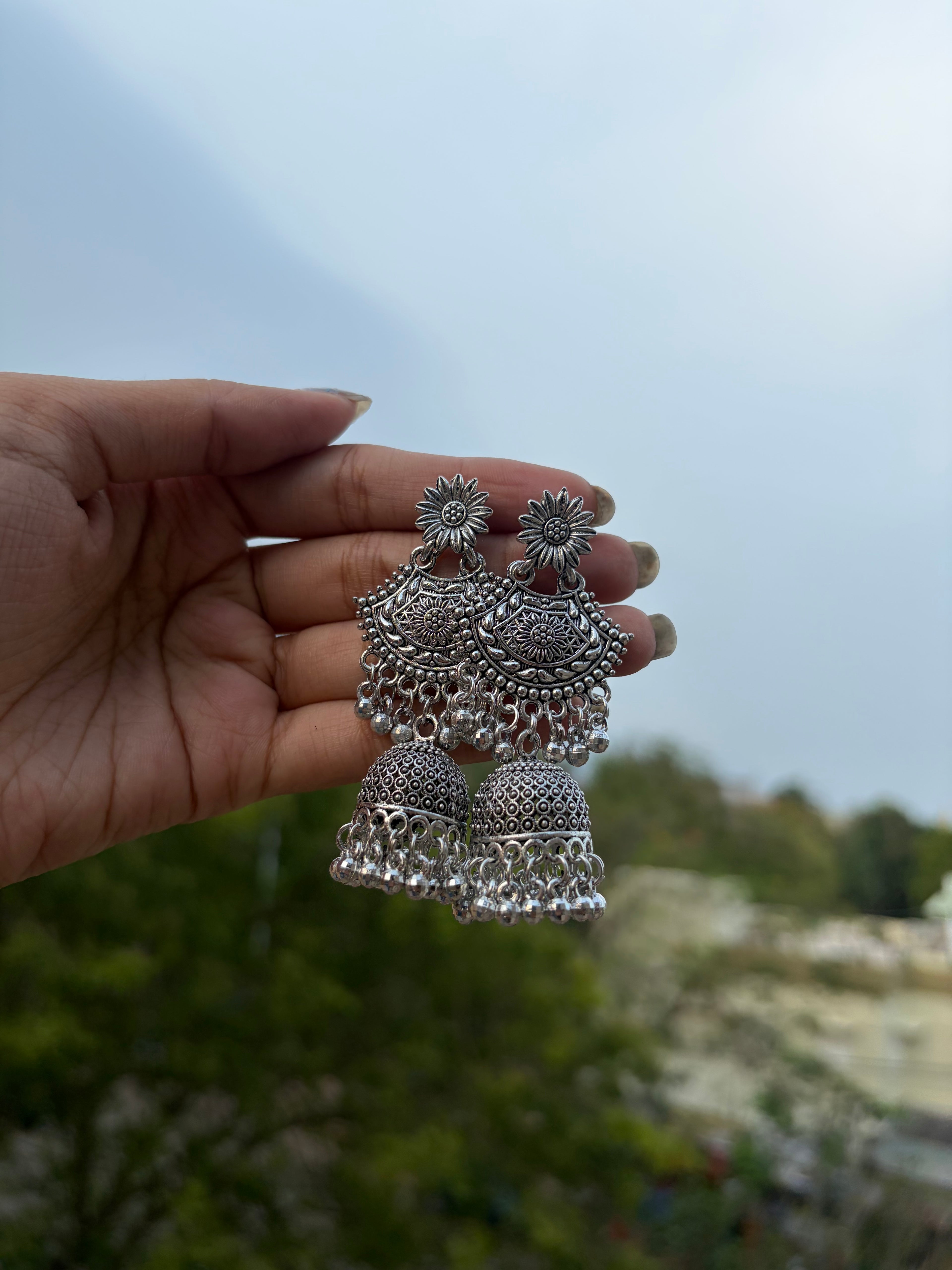 Oxidised Big Jhumka