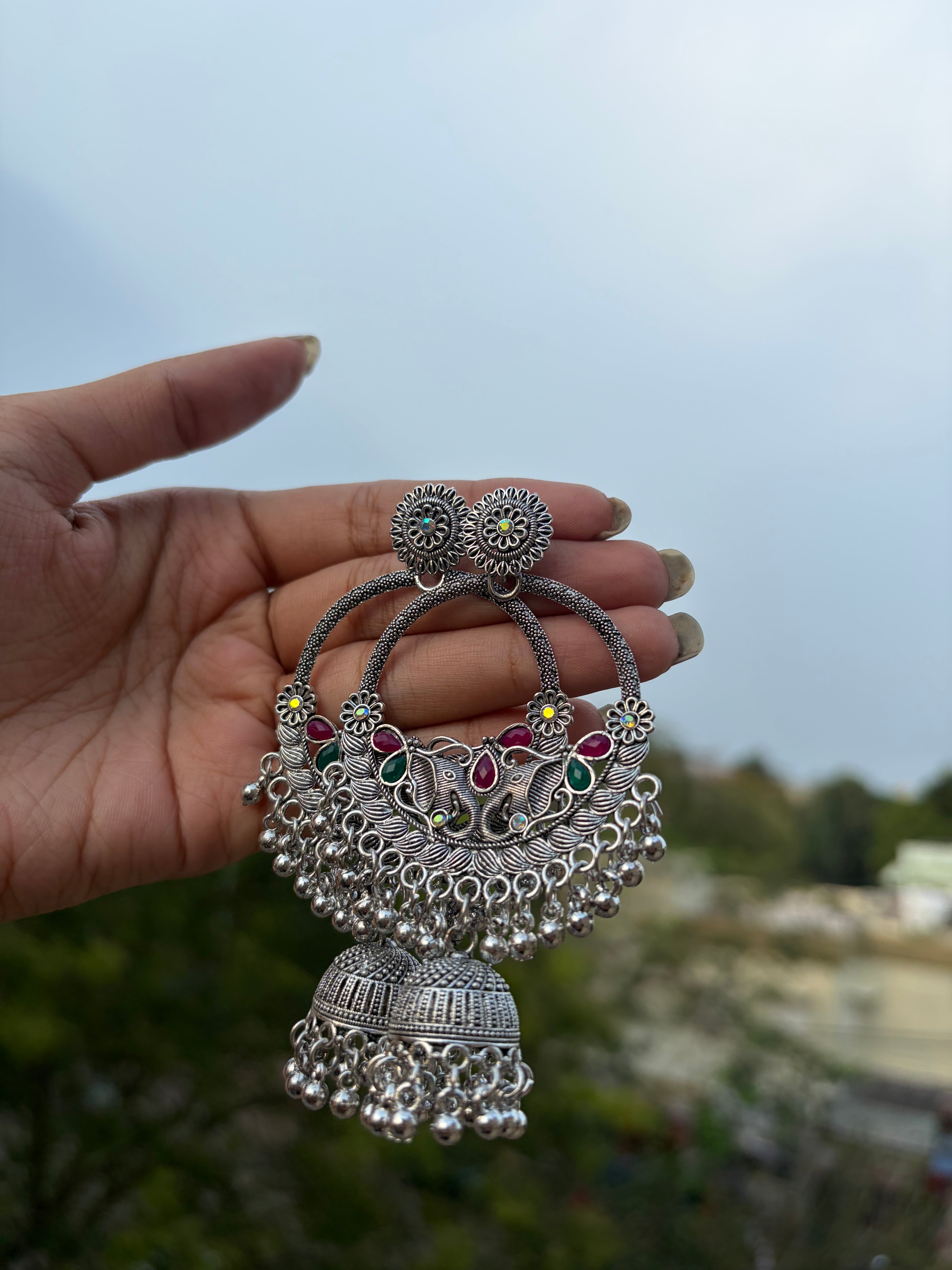 Oxidised Big Jhumka