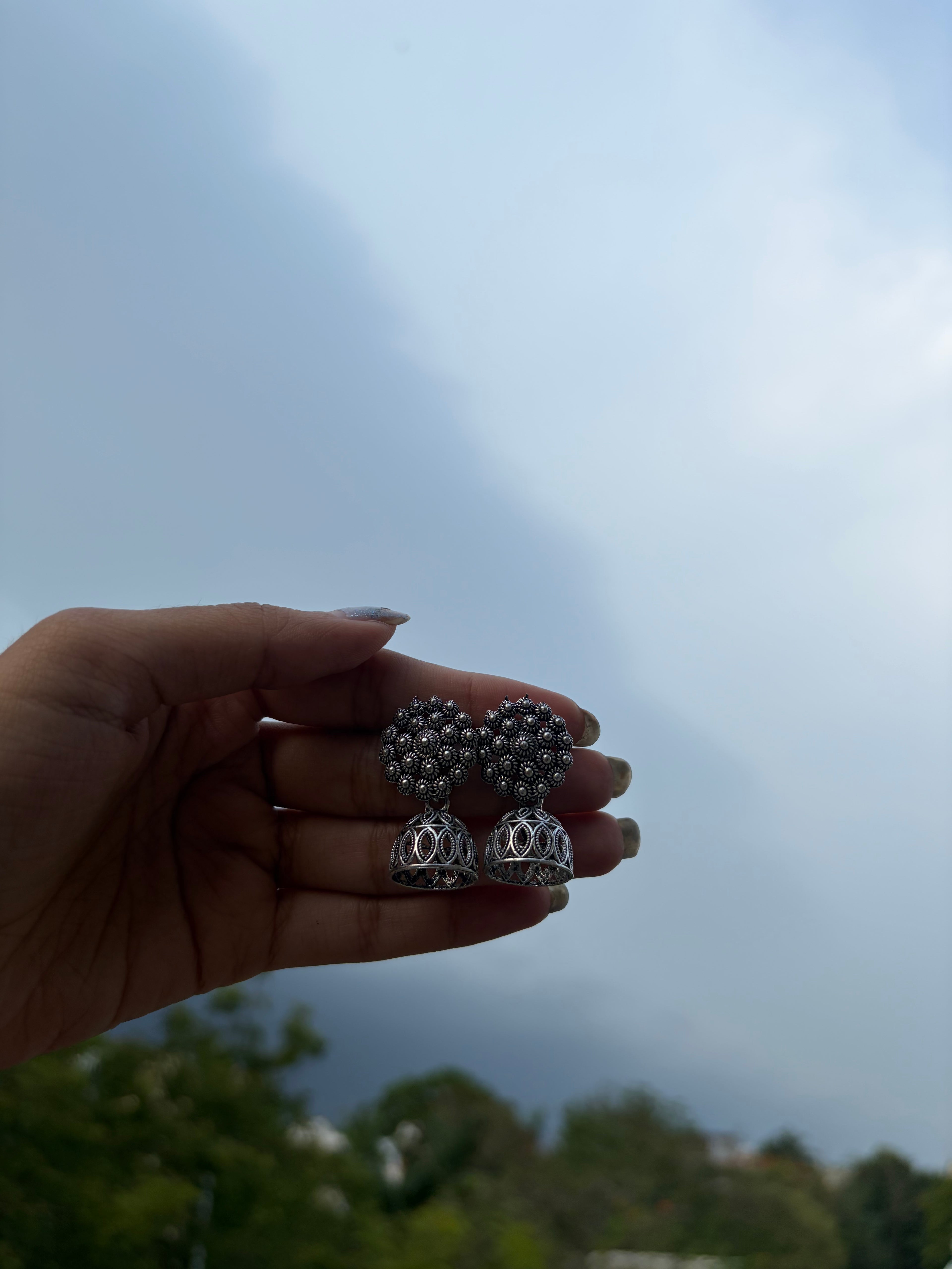 Oxidised Small Jhumka