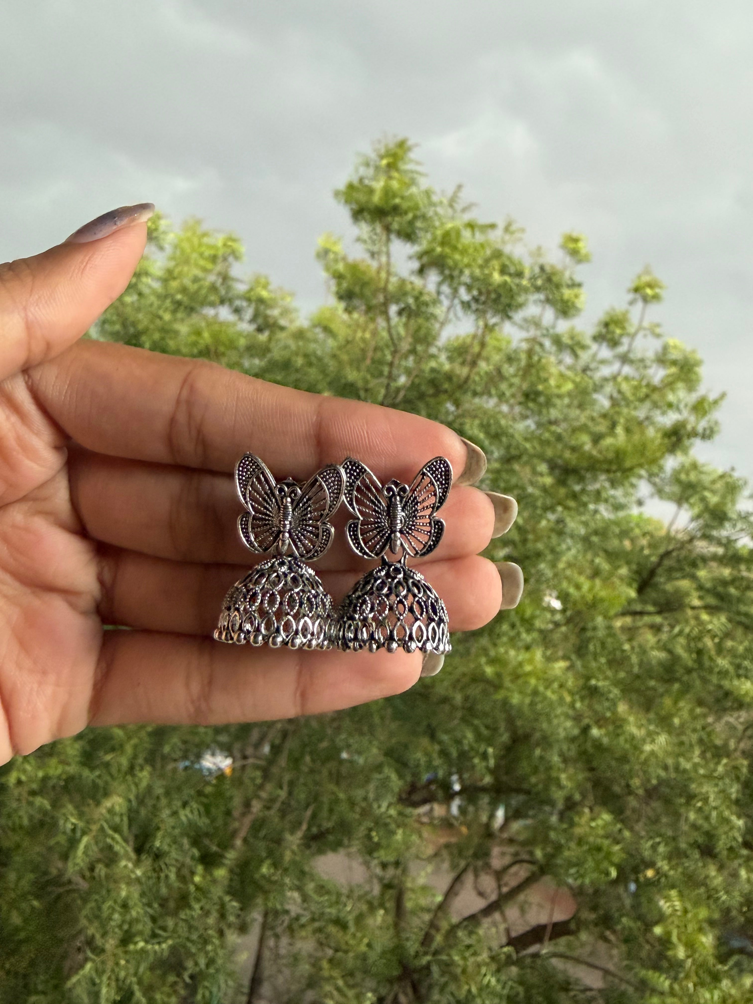 Oxidised Small Jhumka
