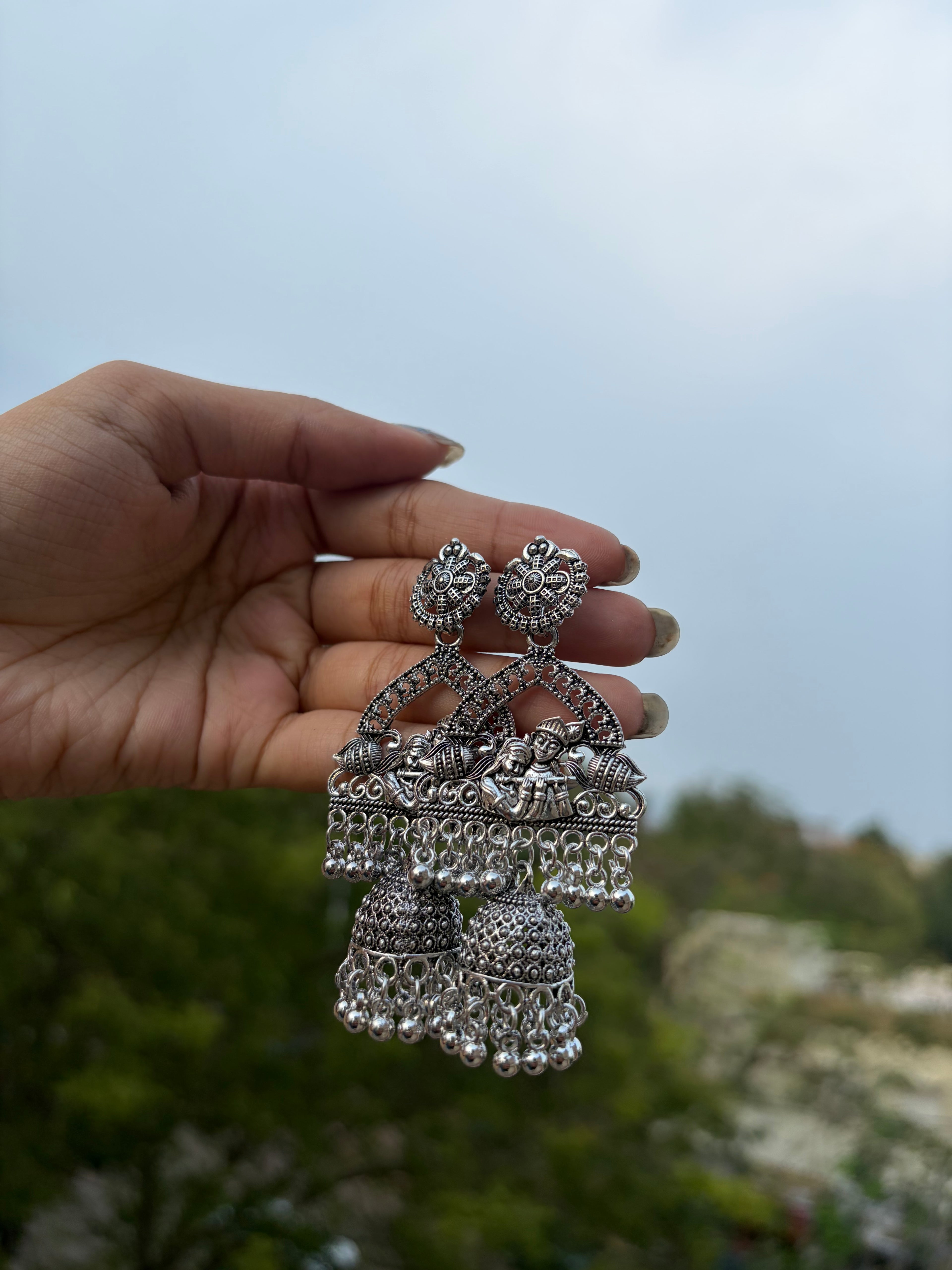 Oxidised Big Jhumka