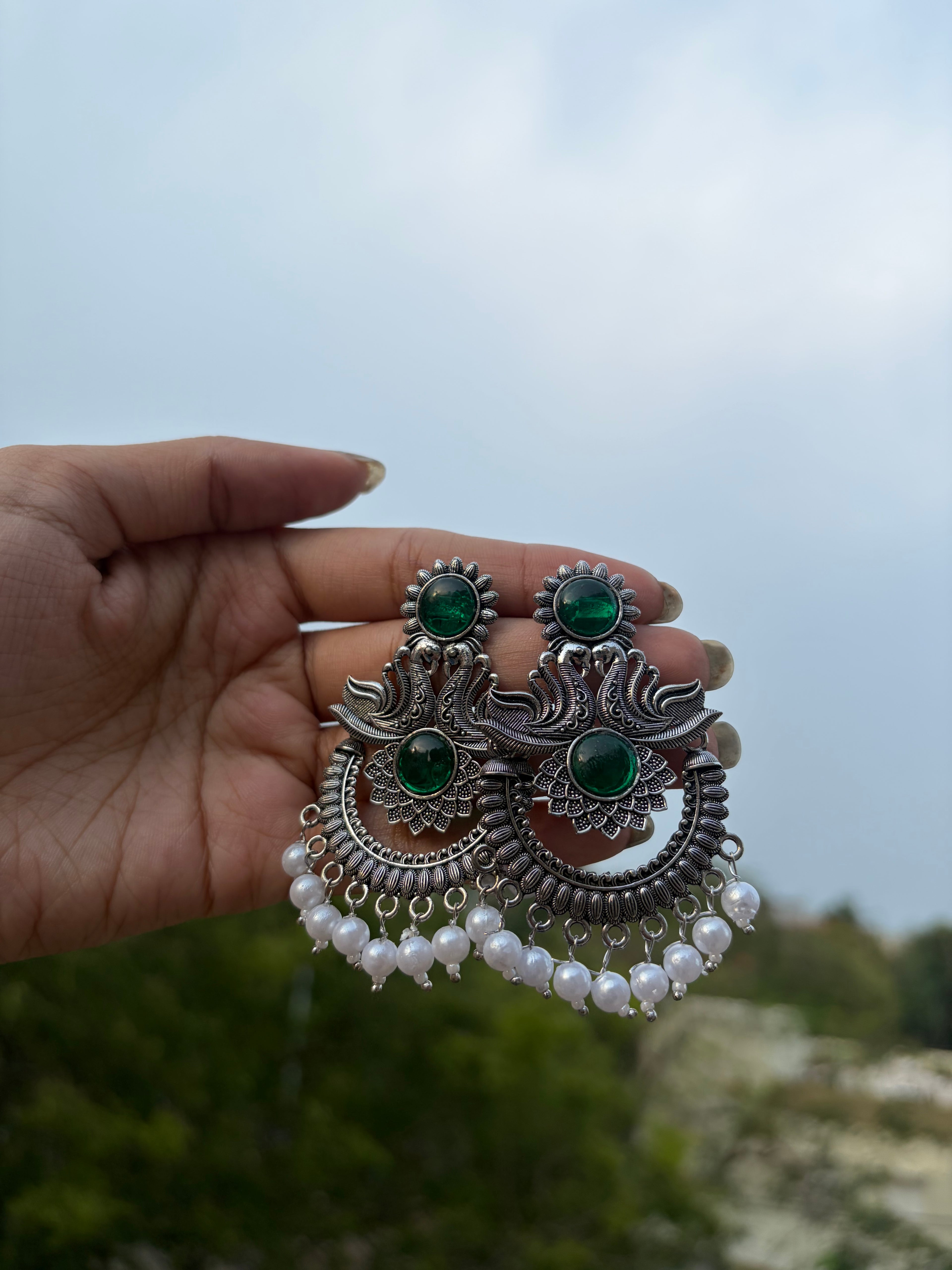 Oxidised Big Jhumka