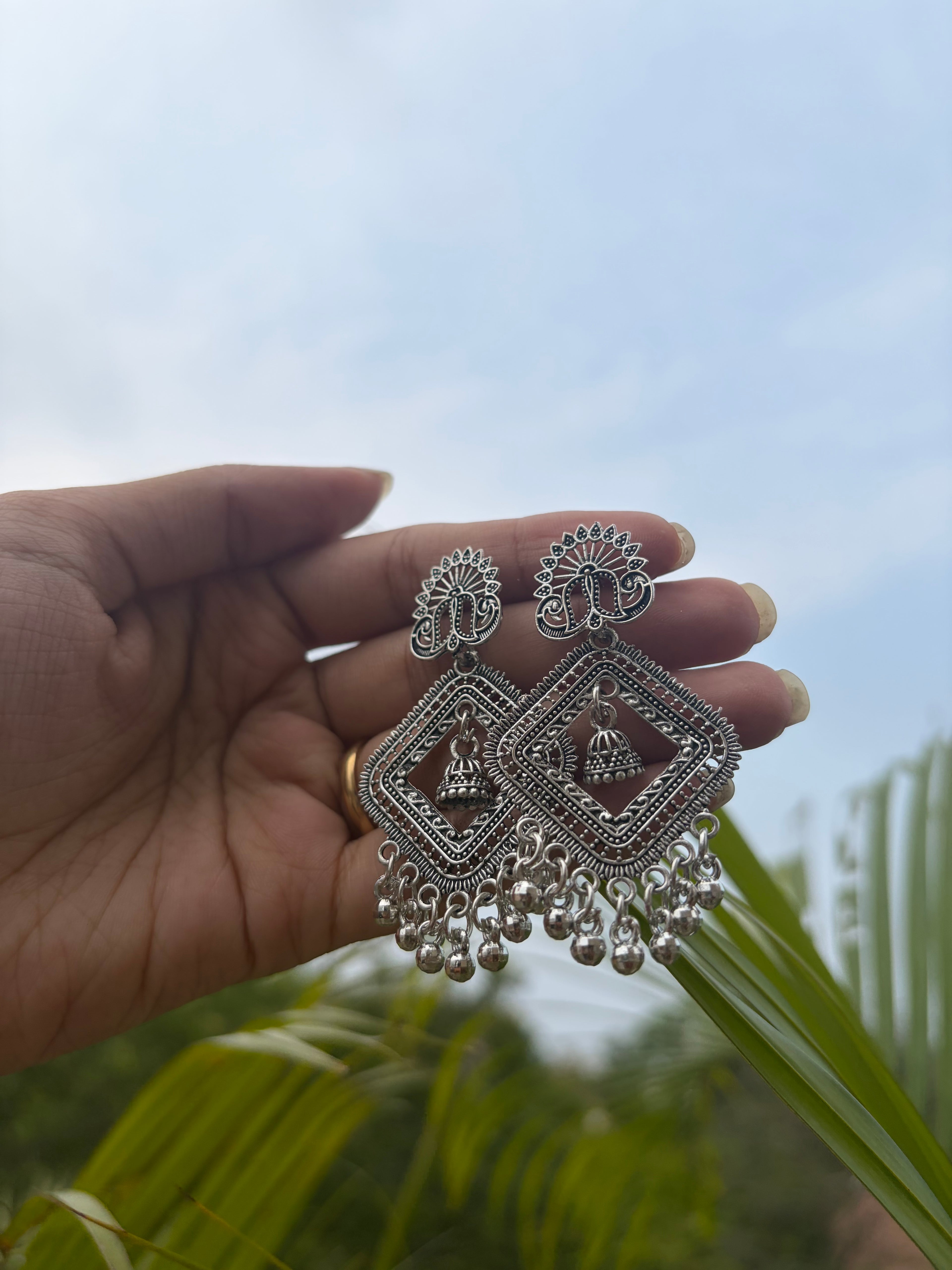 Oxidised Small Jhumka