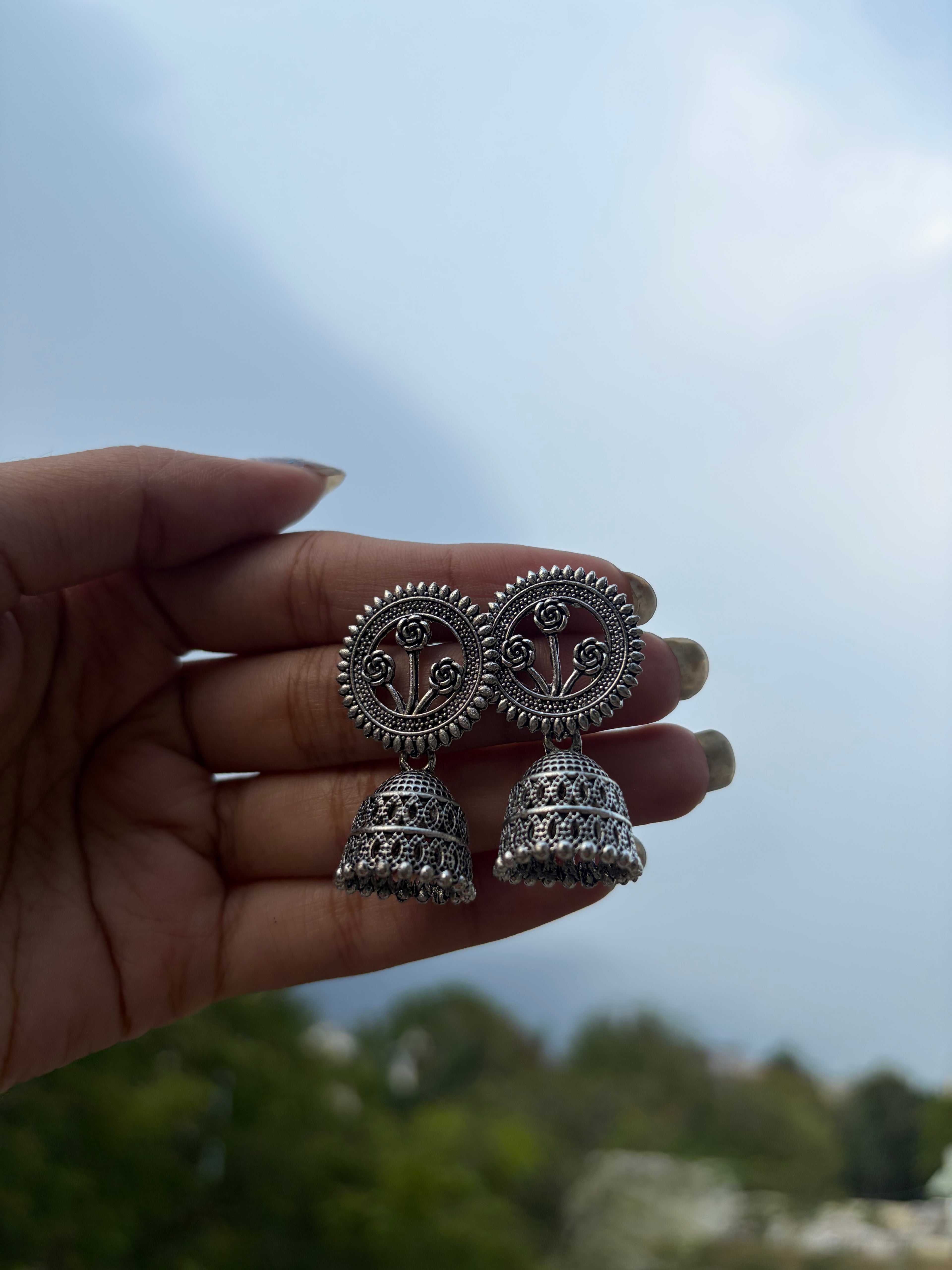 Oxidised Small Jhumka