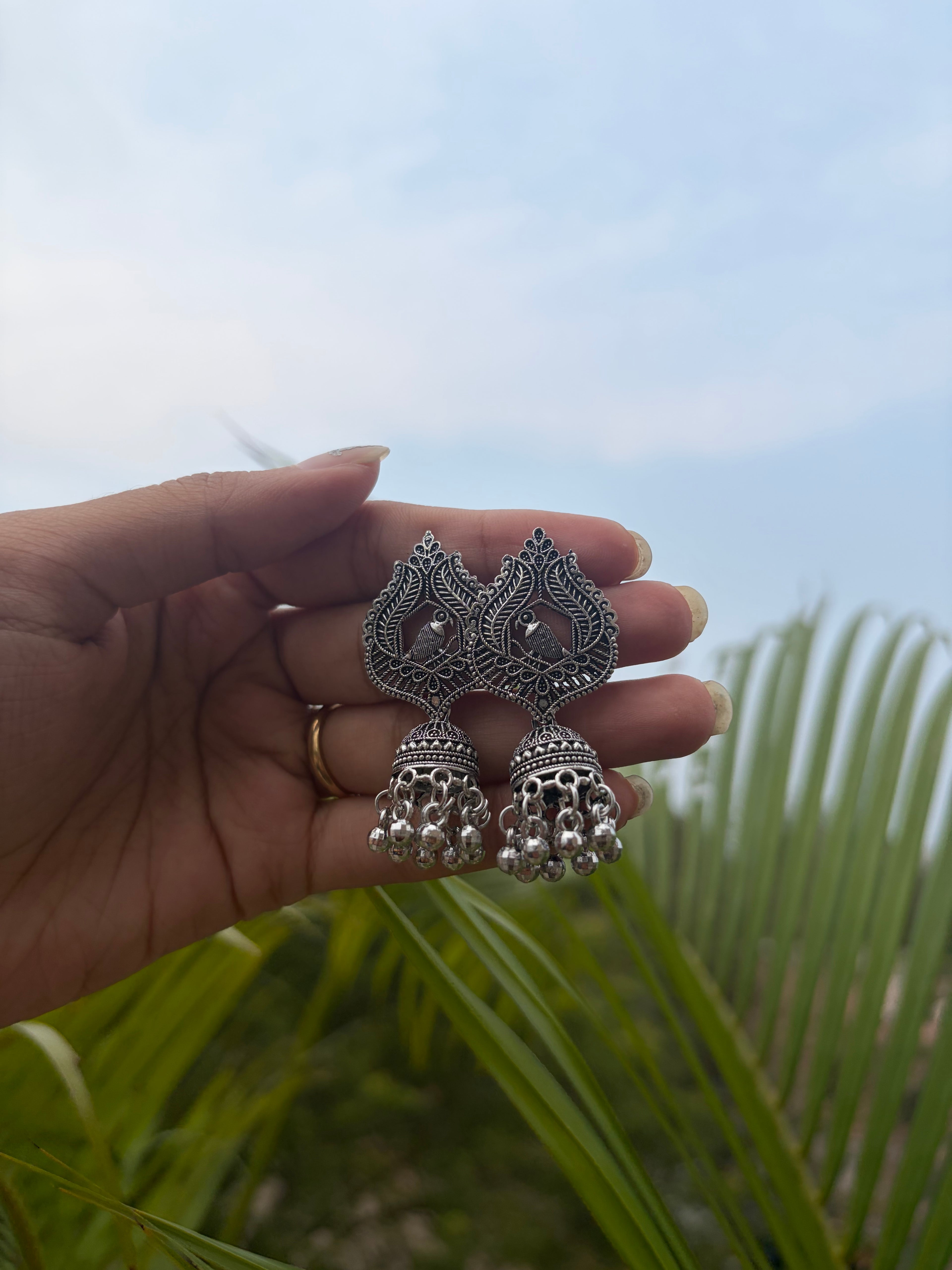 Oxidised Small Jhumka