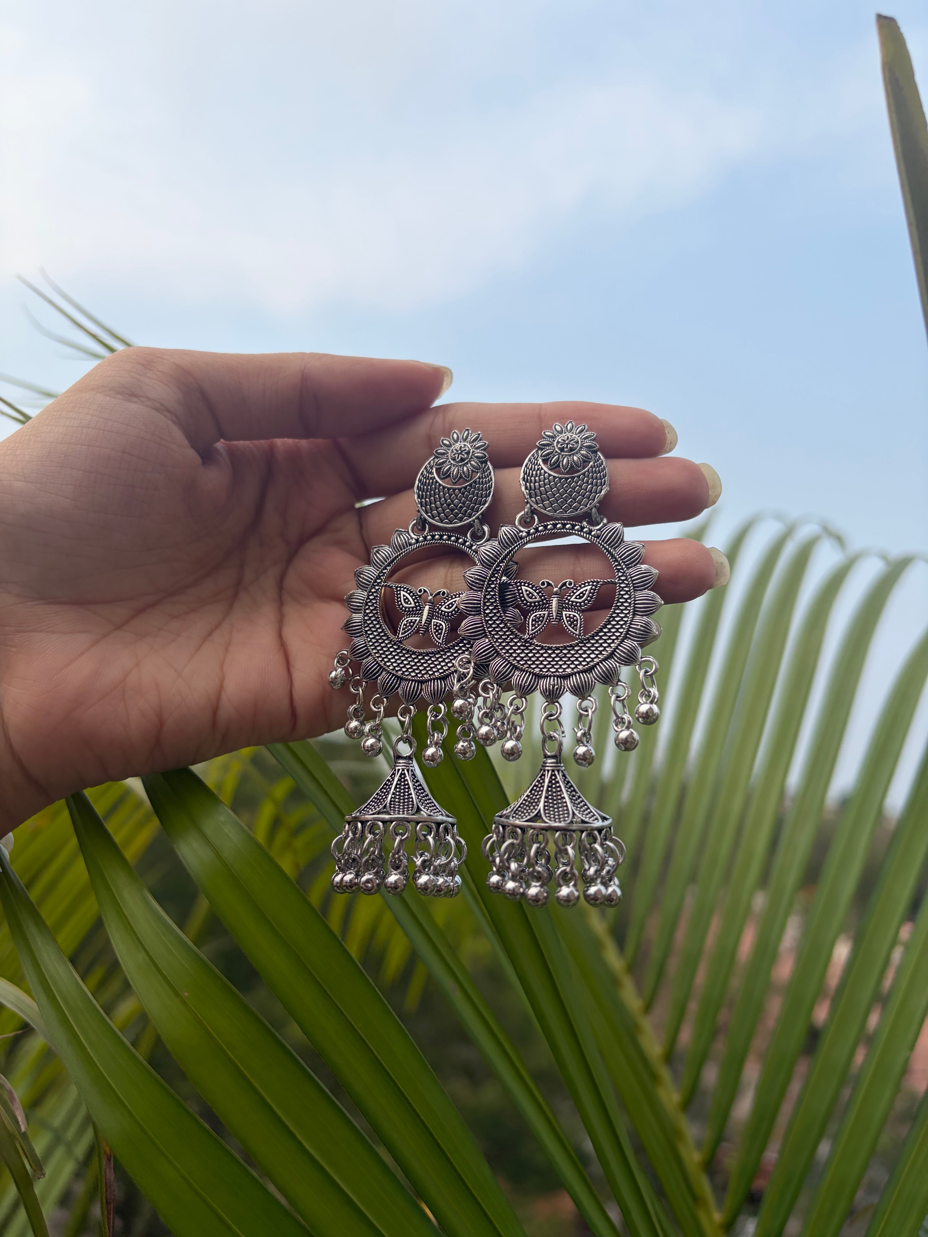 Oxidised Big Jhumka
