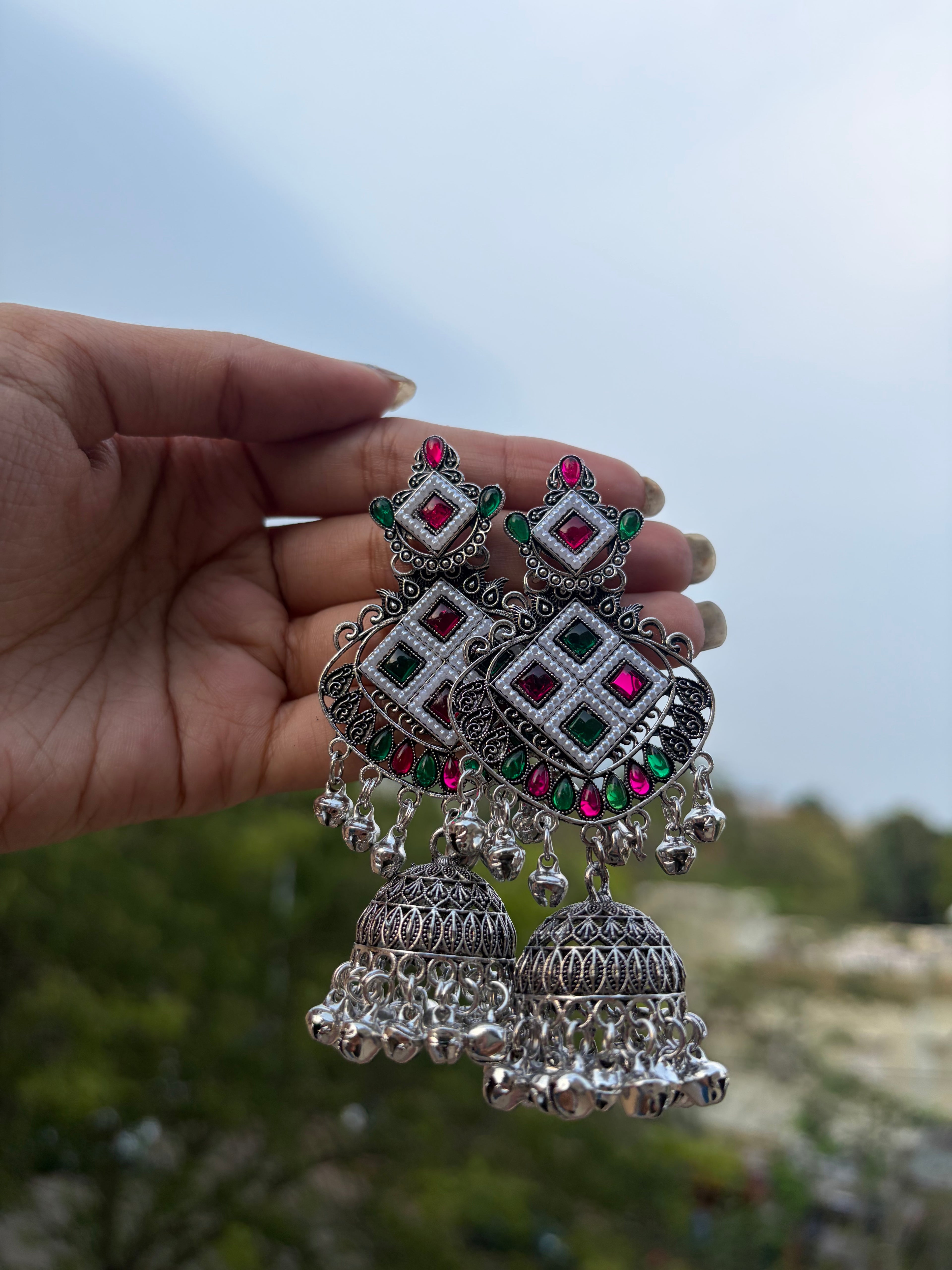 Oxidised Big Jhumka