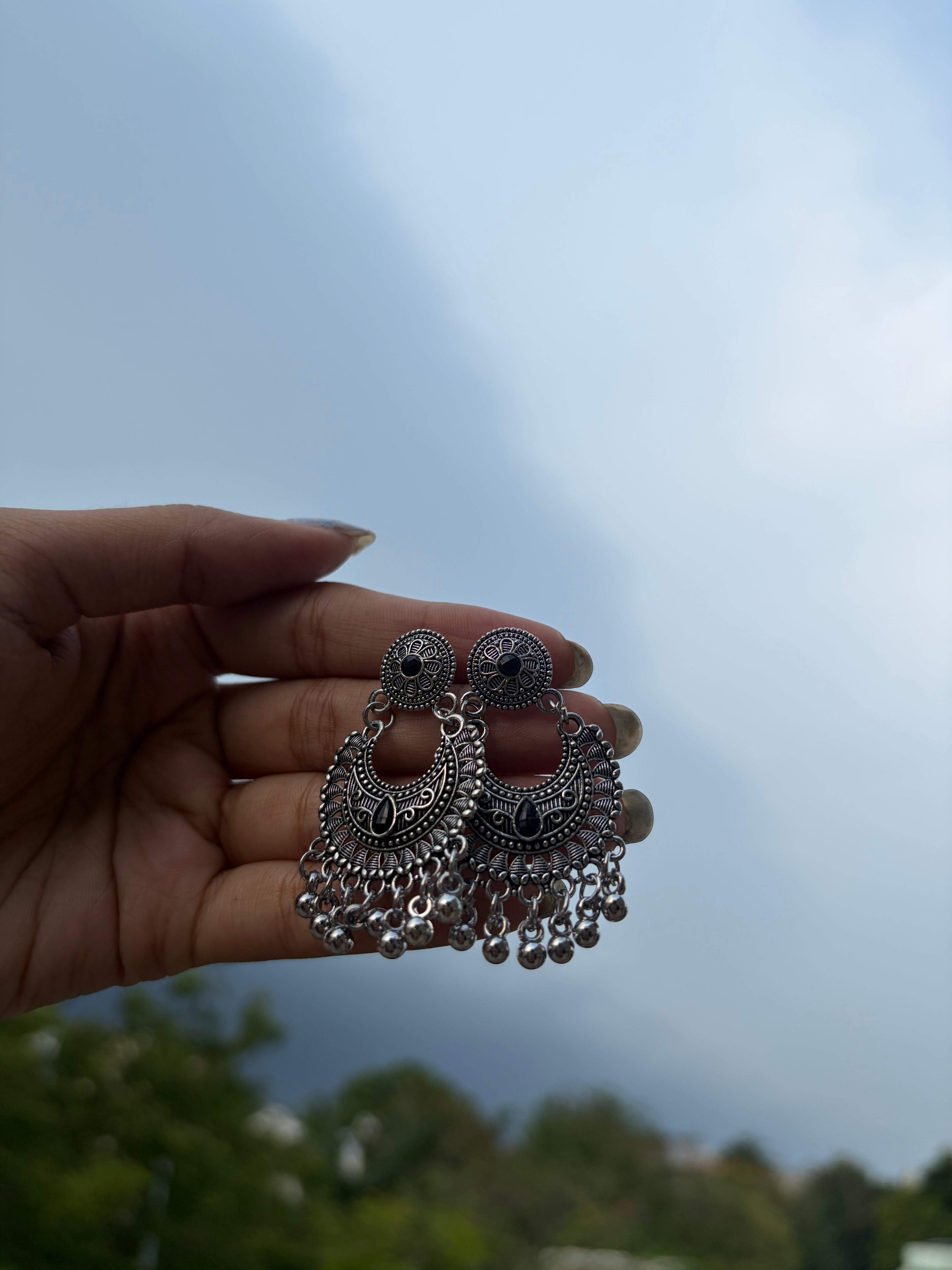 Oxidised Small Jhumka