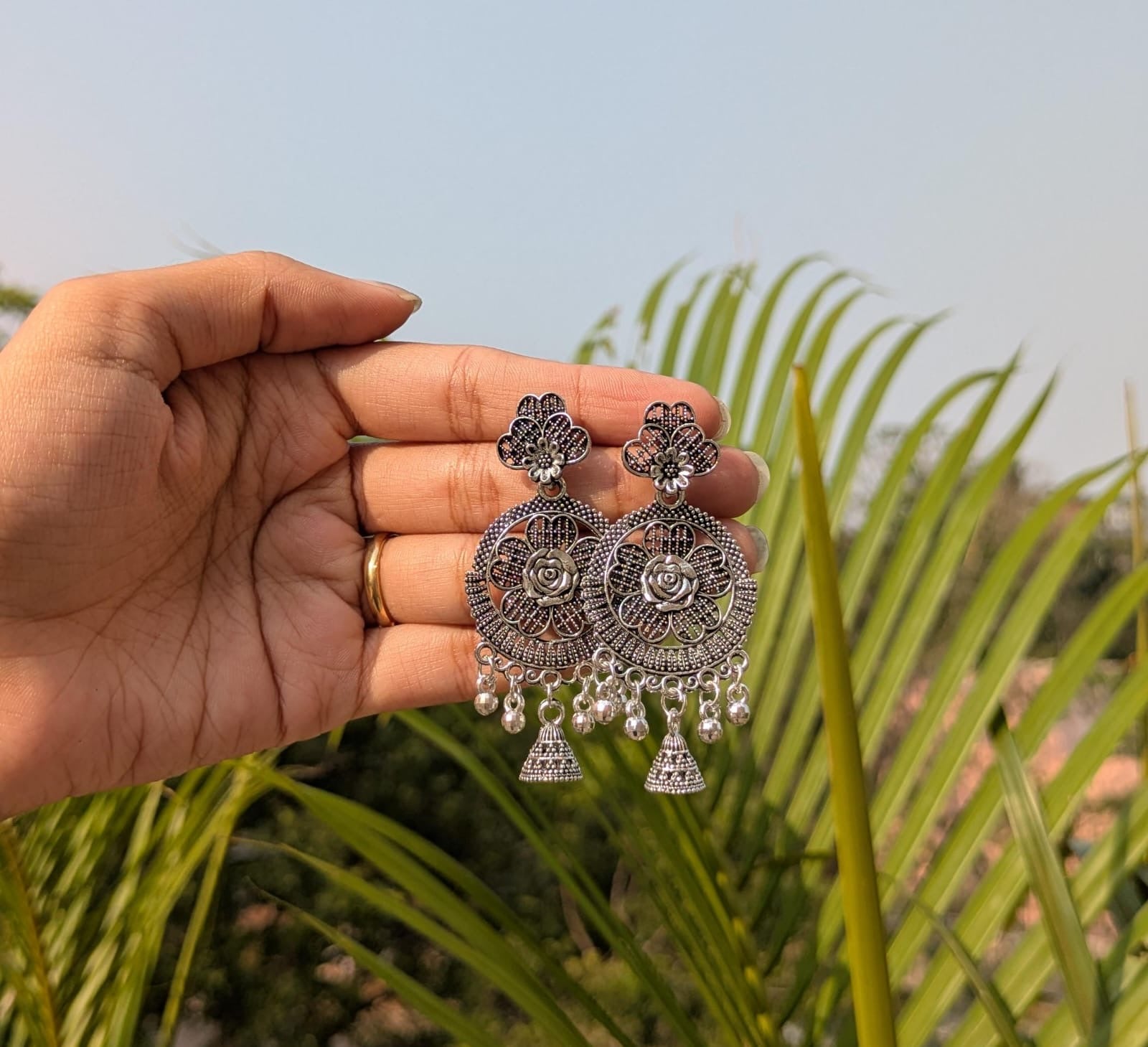 Oxidised Small Jhumka