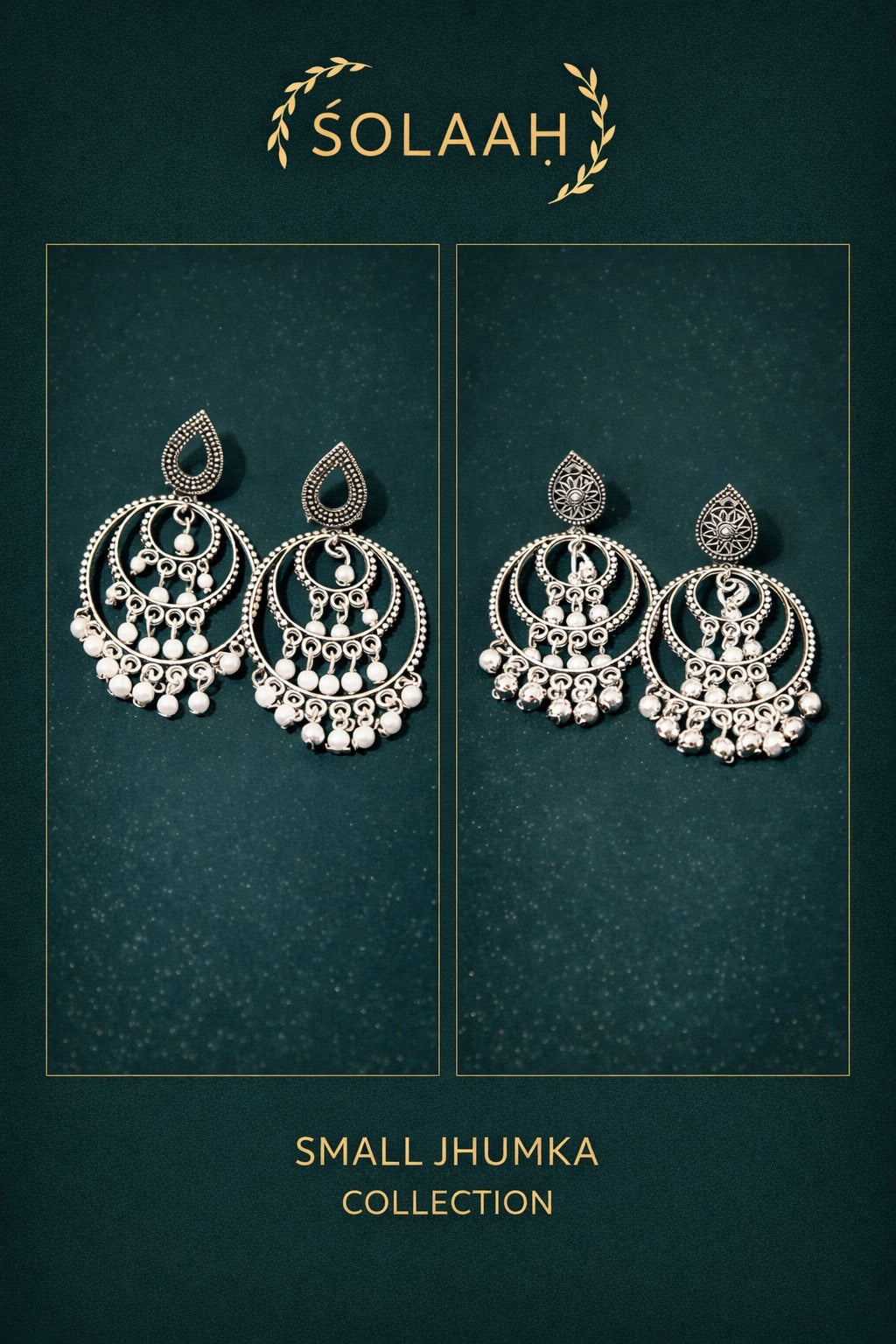 Oxidised Jhumka pair