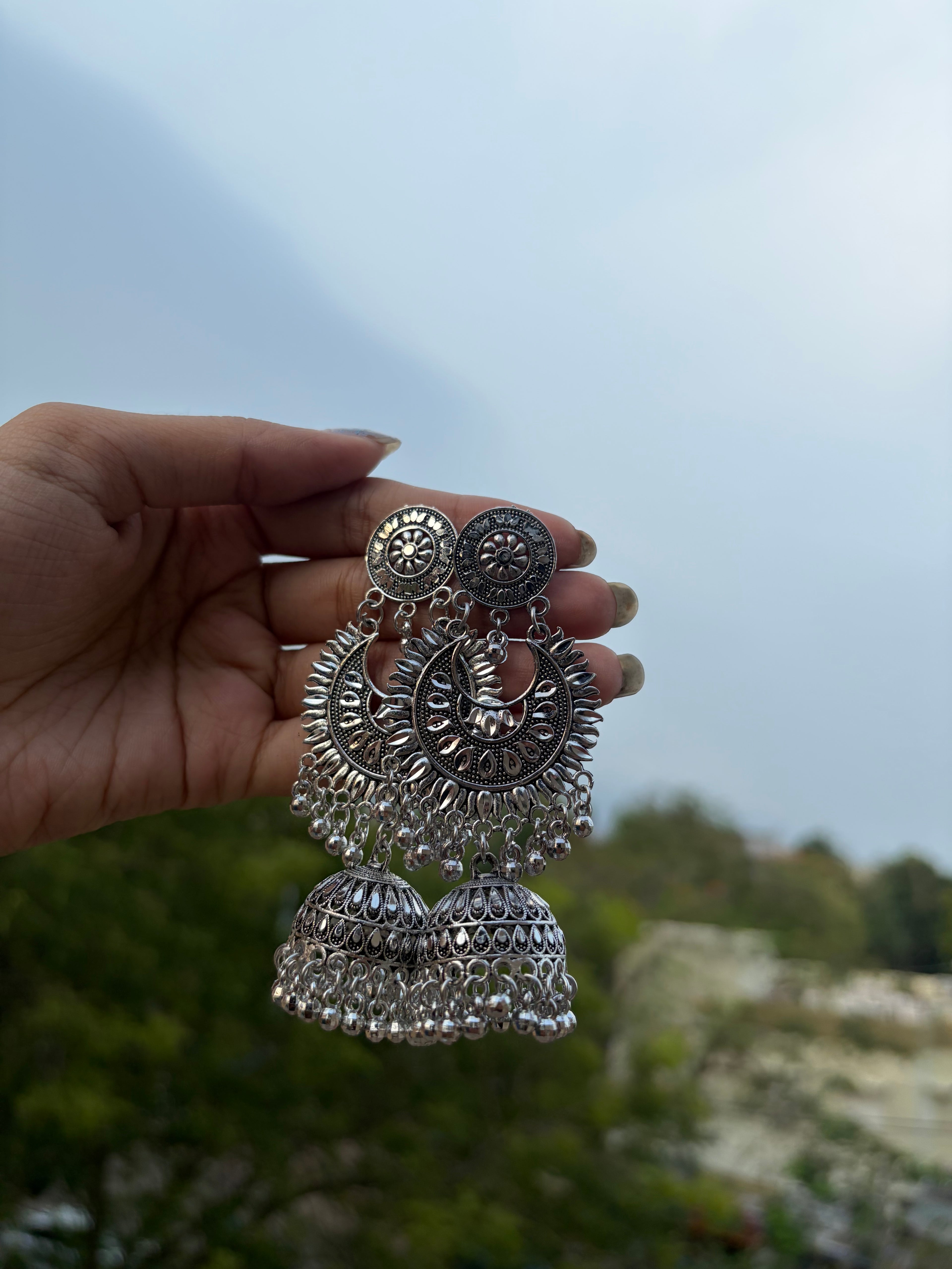 Oxidised Big Jhumka