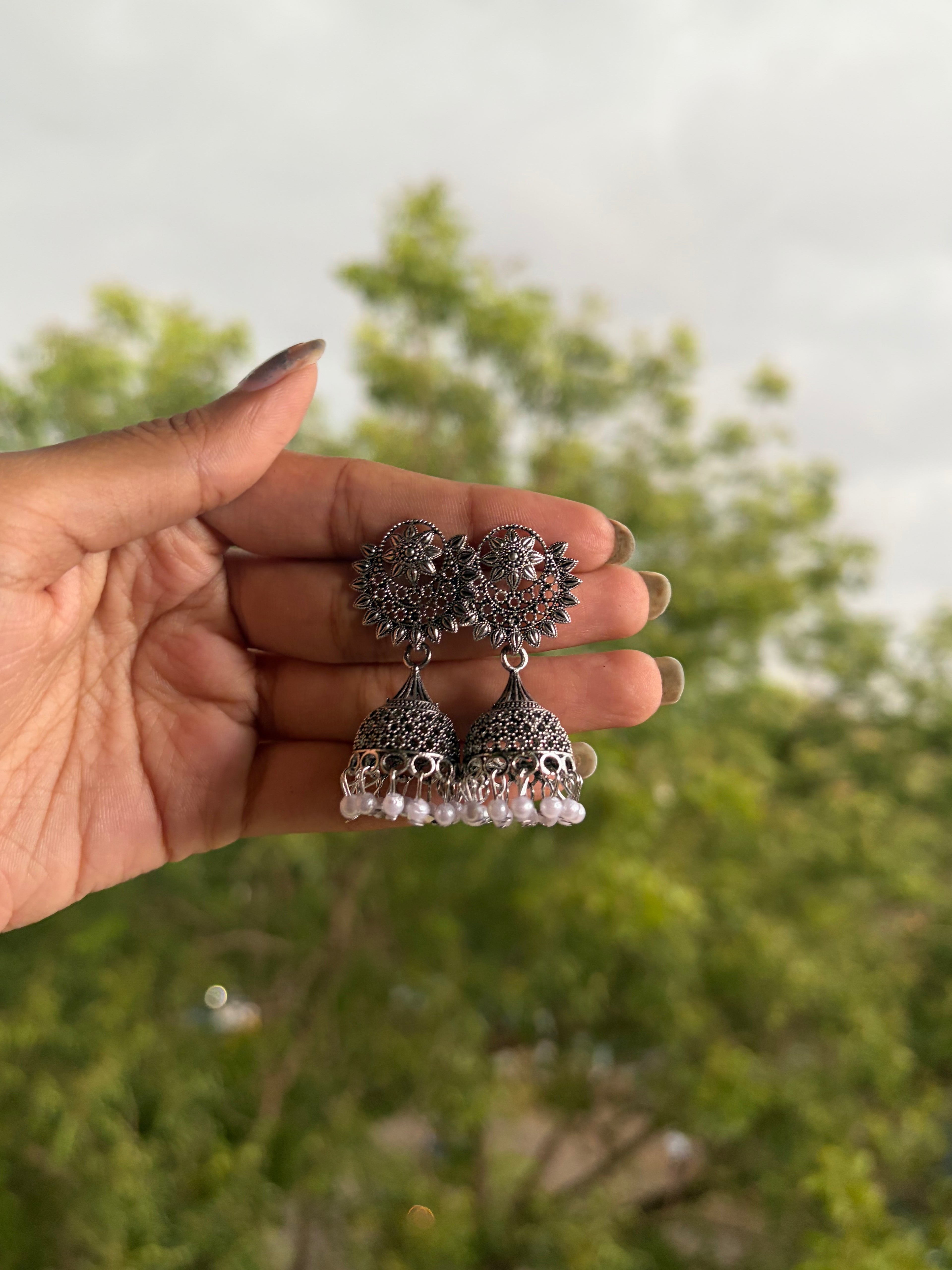 Oxidised Small Jhumka