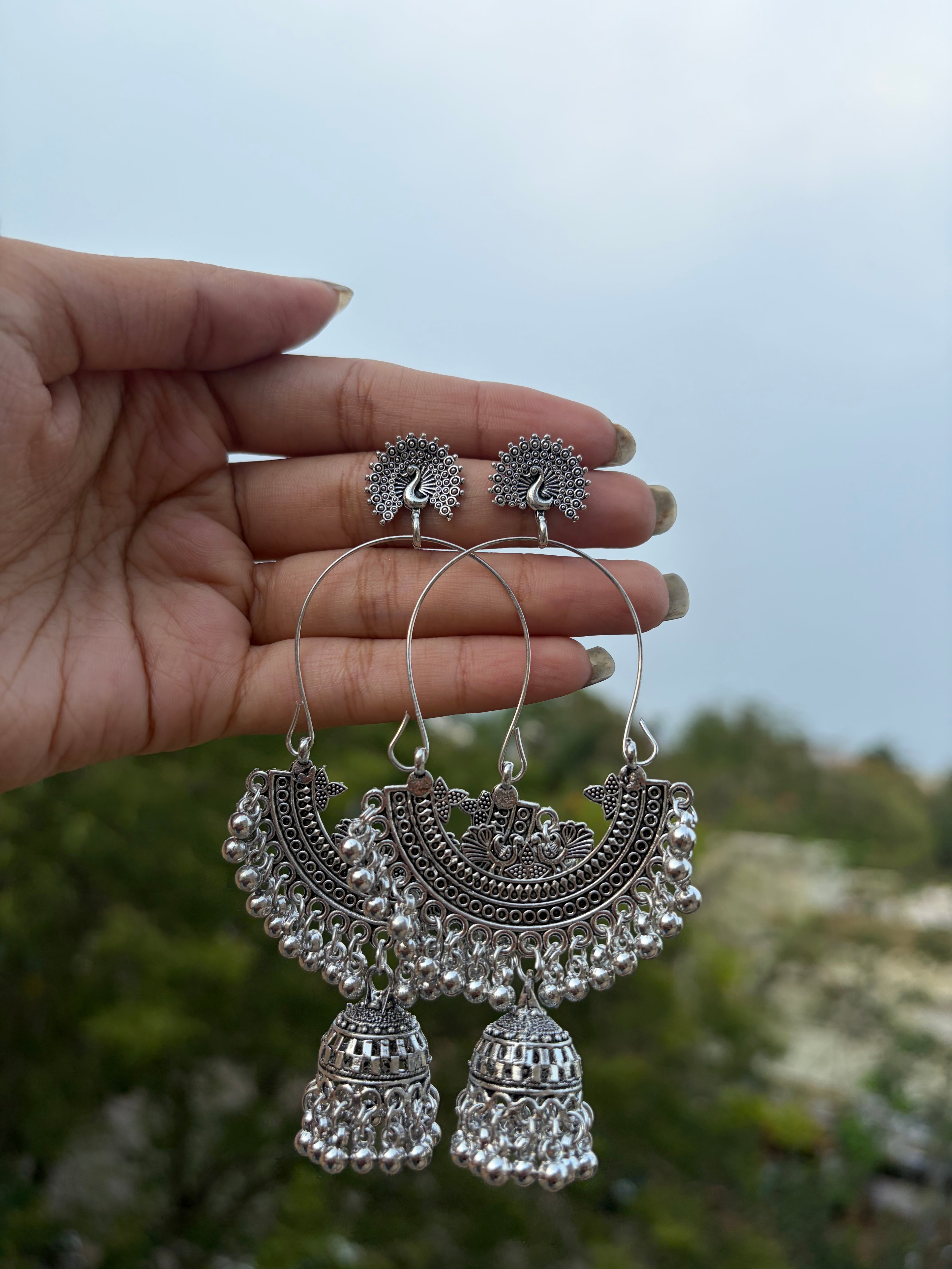 Oxidised Big Jhumka