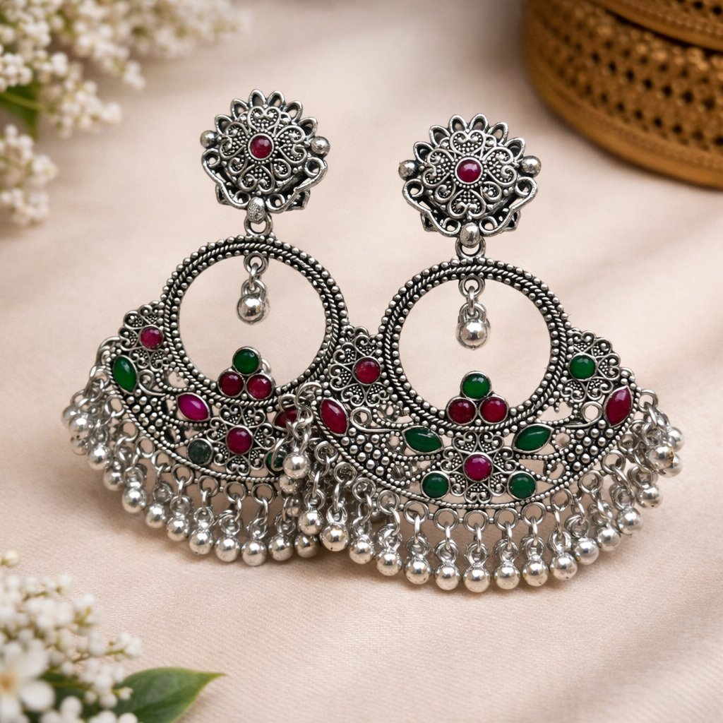 Oxidised Big Jhumka
