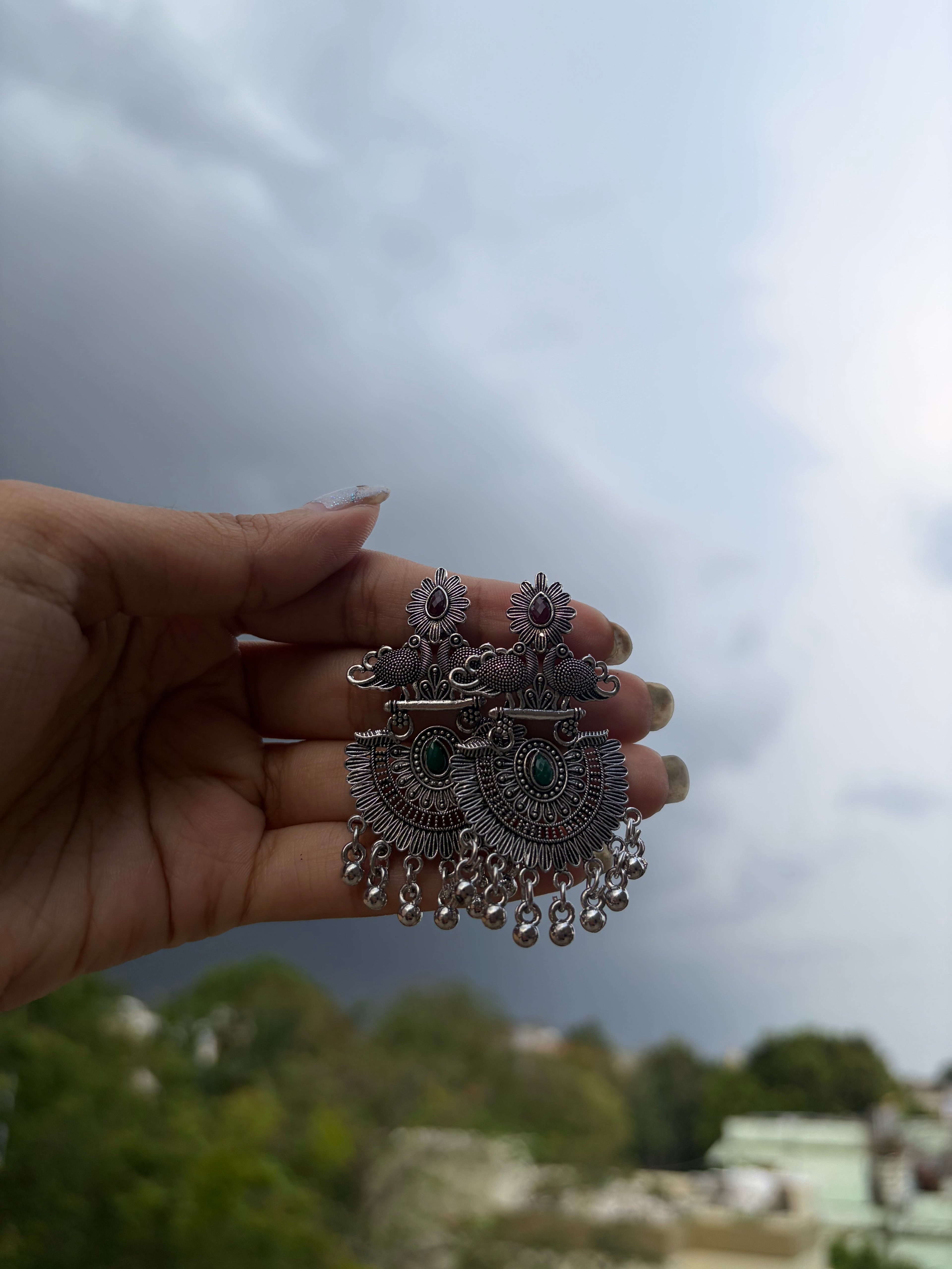 Oxidised Small Jhumka