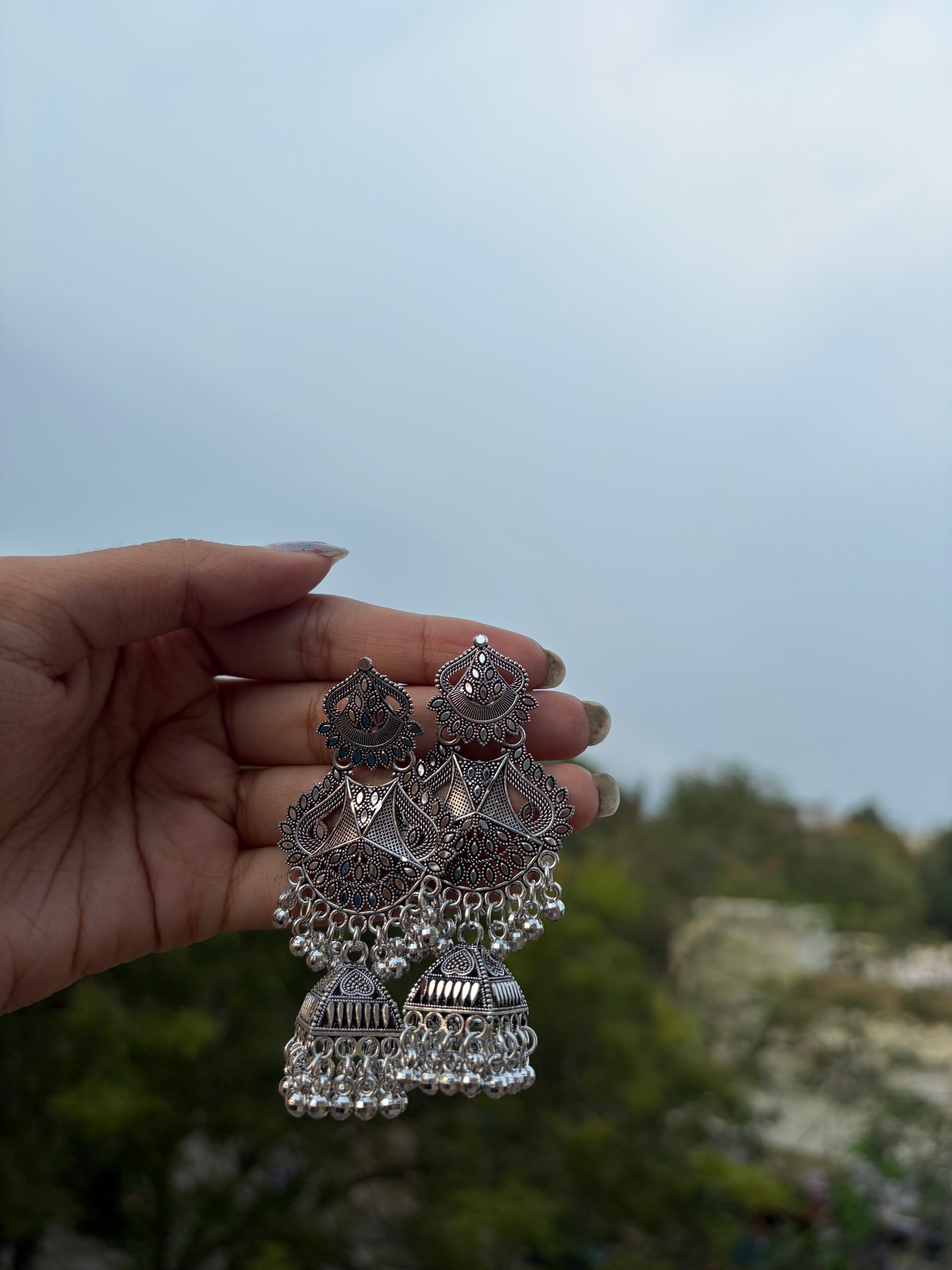 Oxidised Big Jhumka