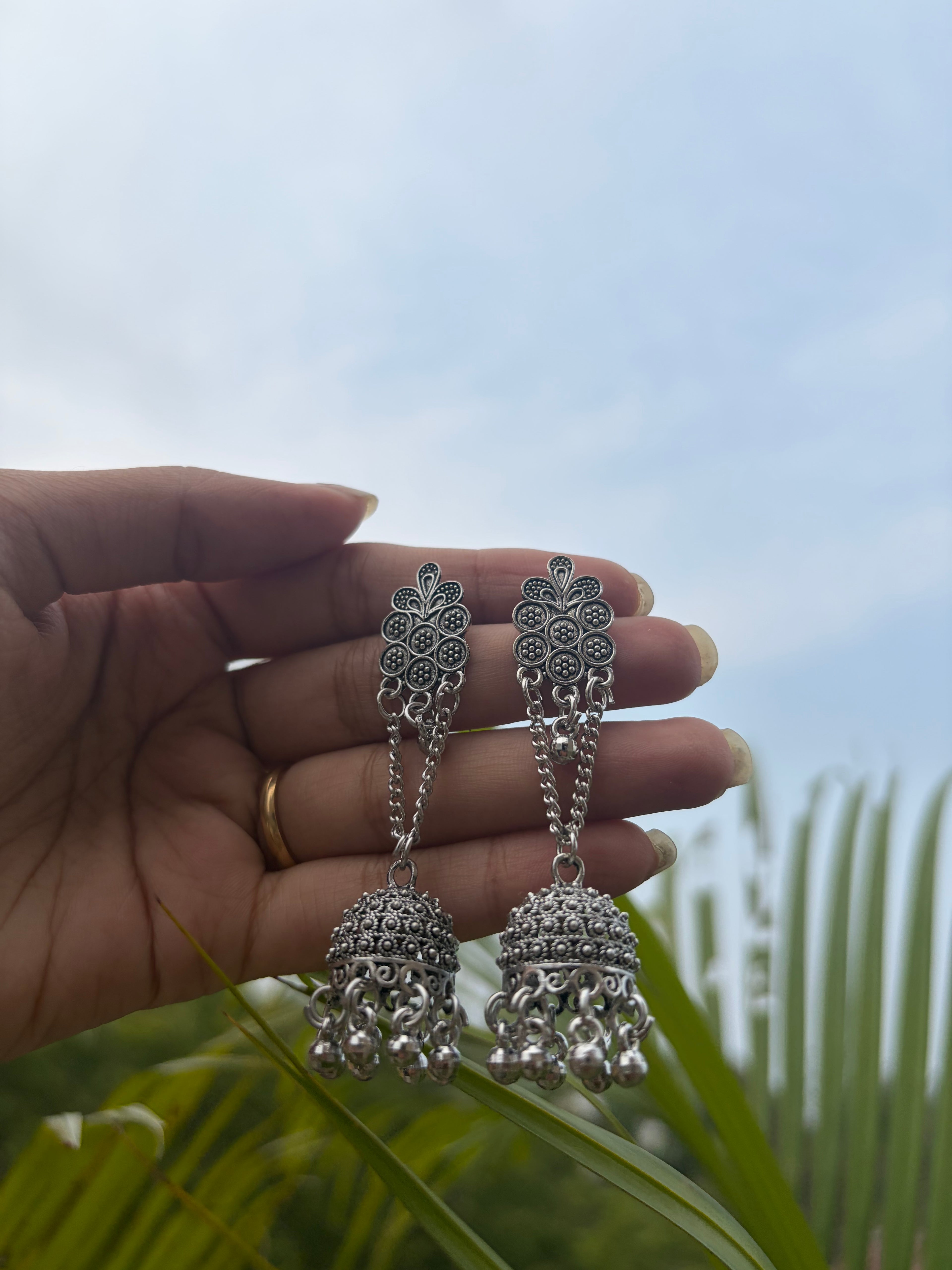 Oxidised Small Jhumka