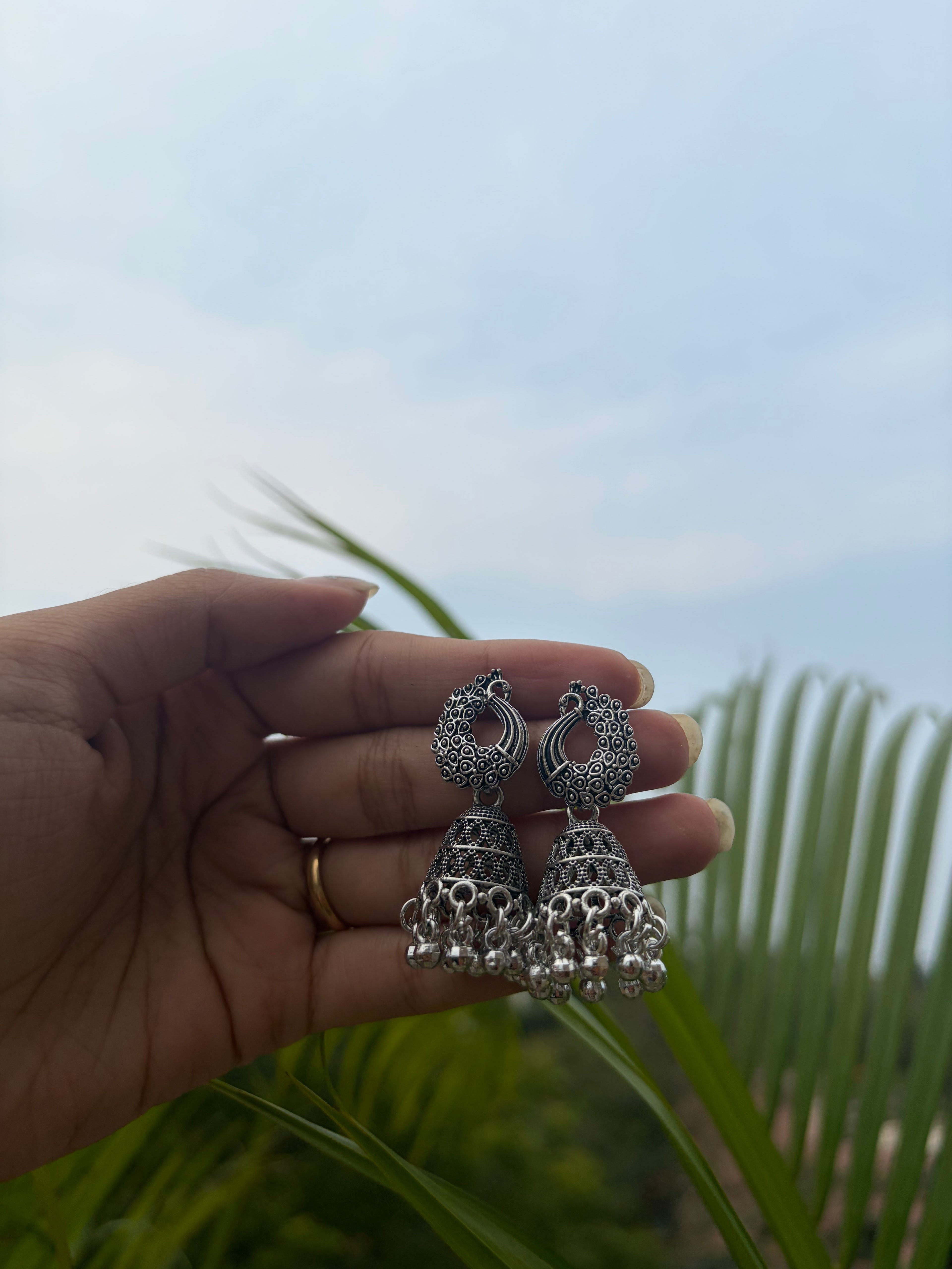 Oxidised Small Jhumka