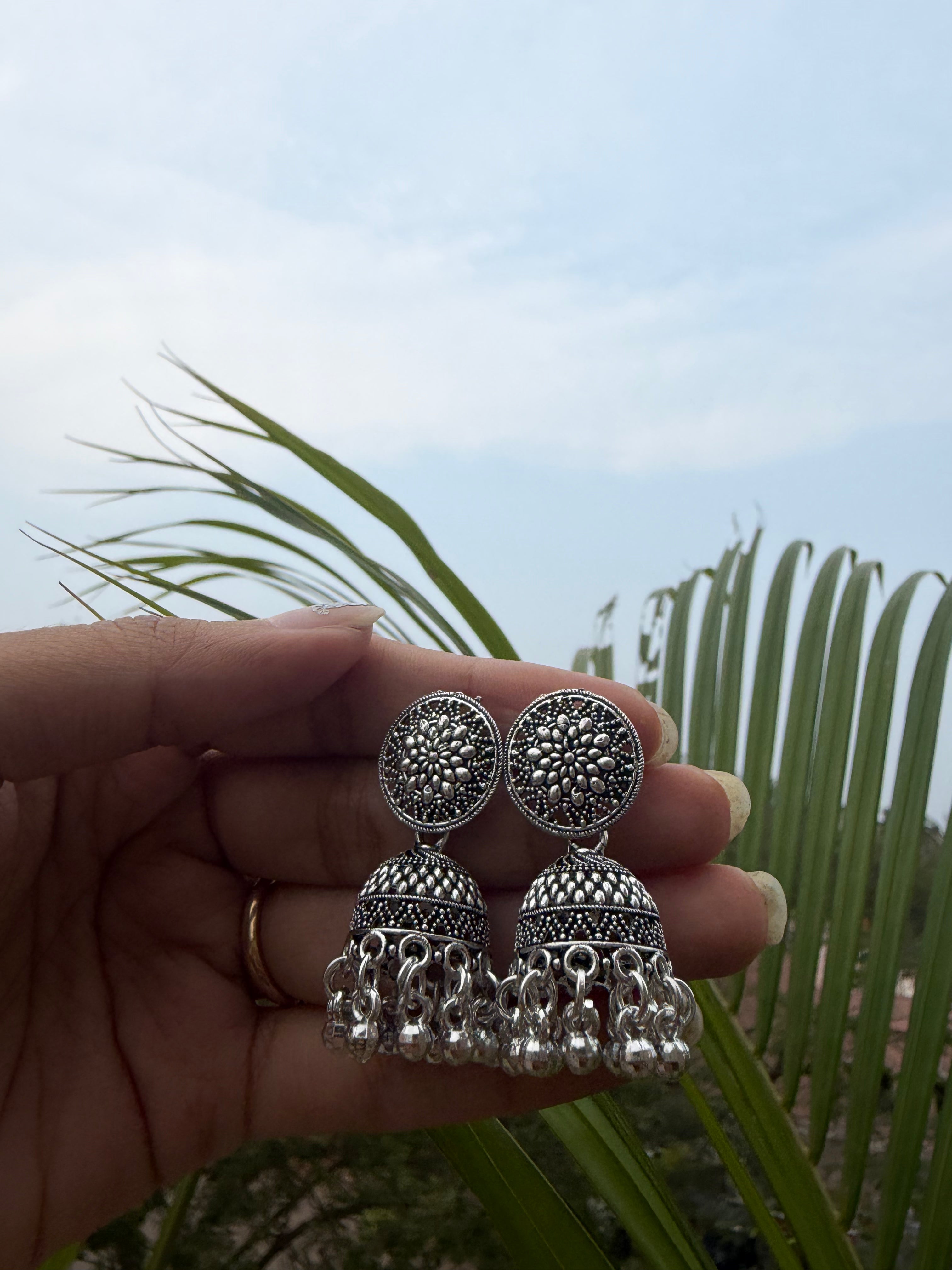 Oxidised Small Jhumka