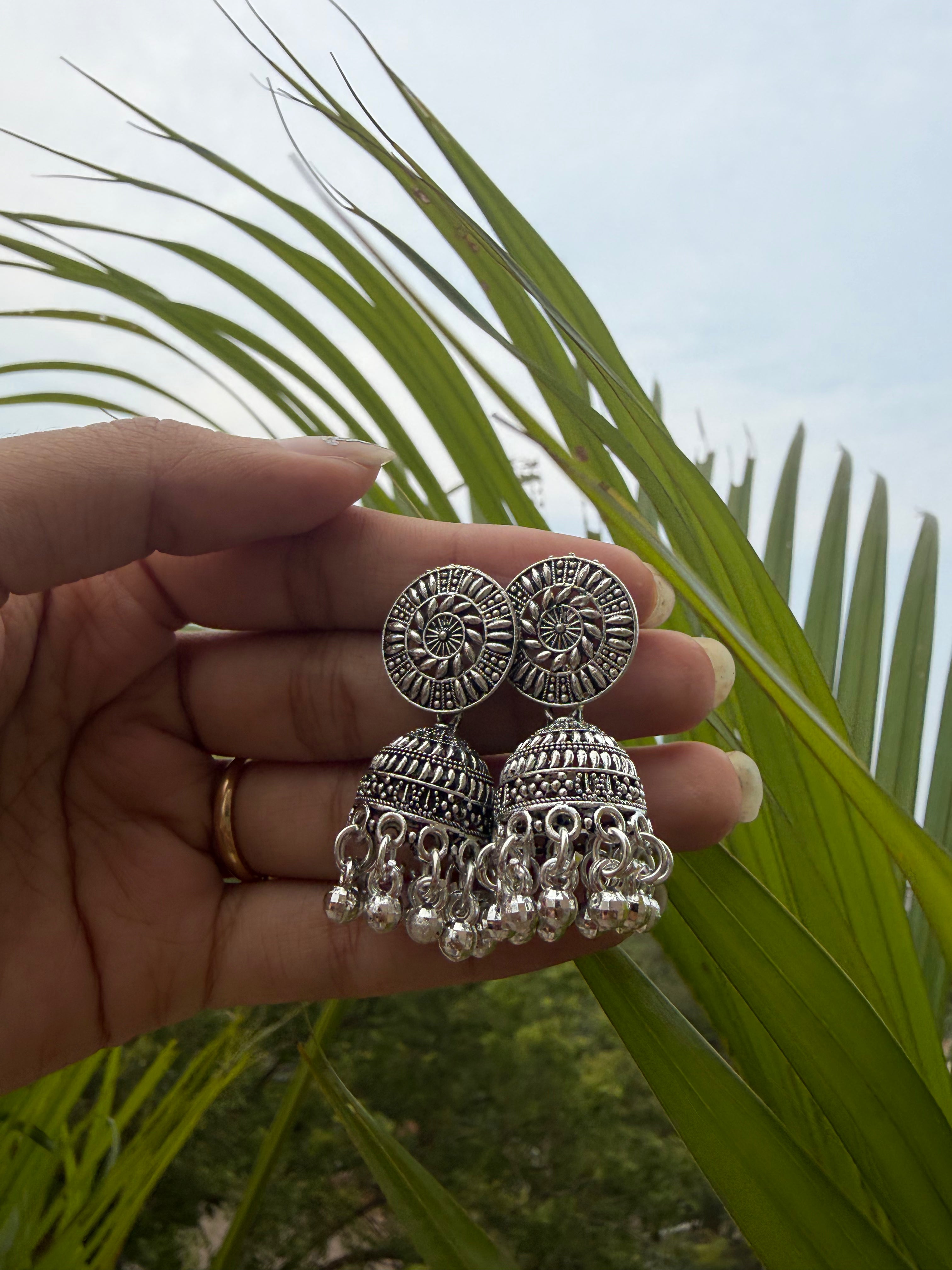 Oxidised Small Jhumka