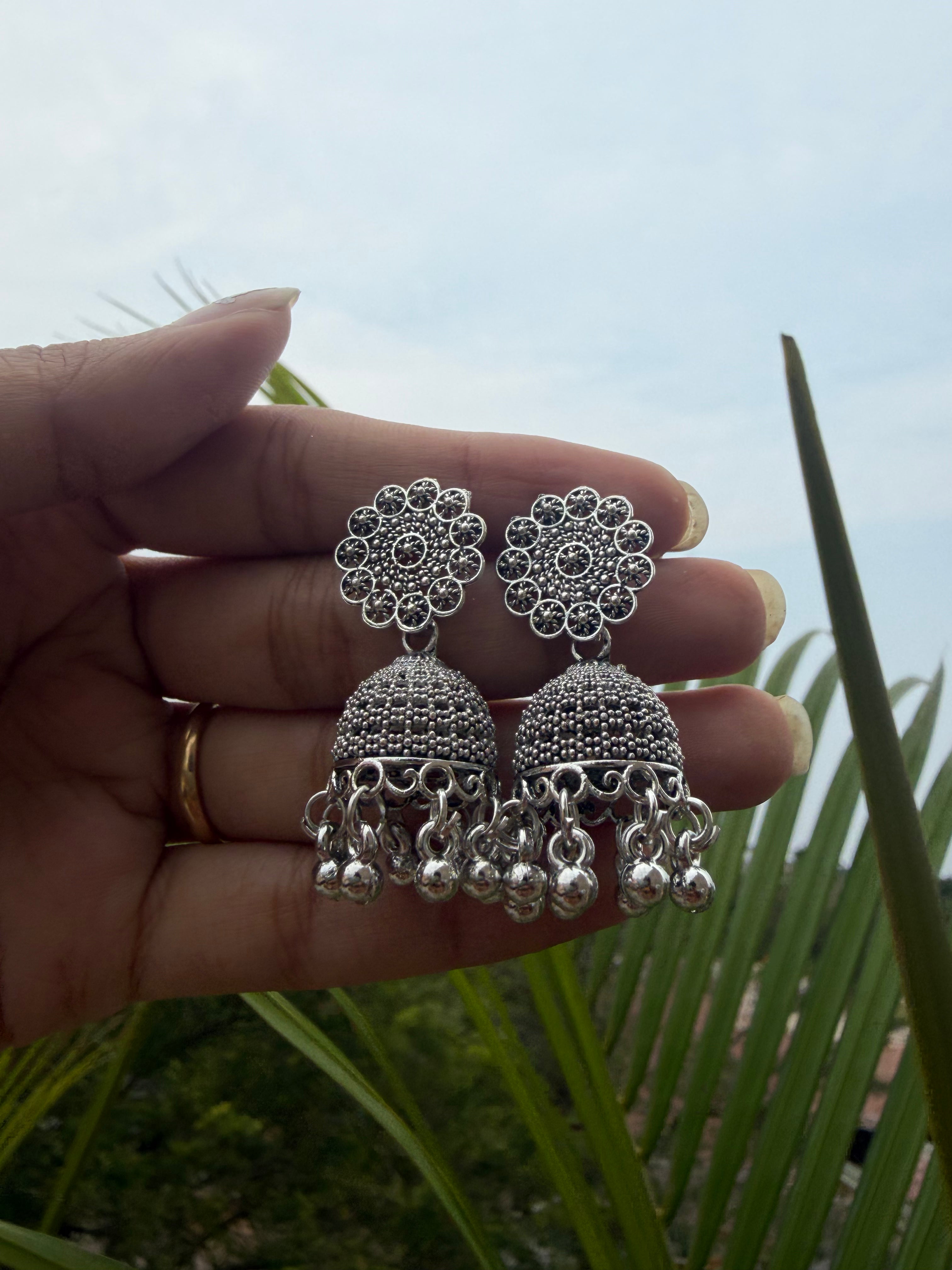 Oxidised Small Jhumka