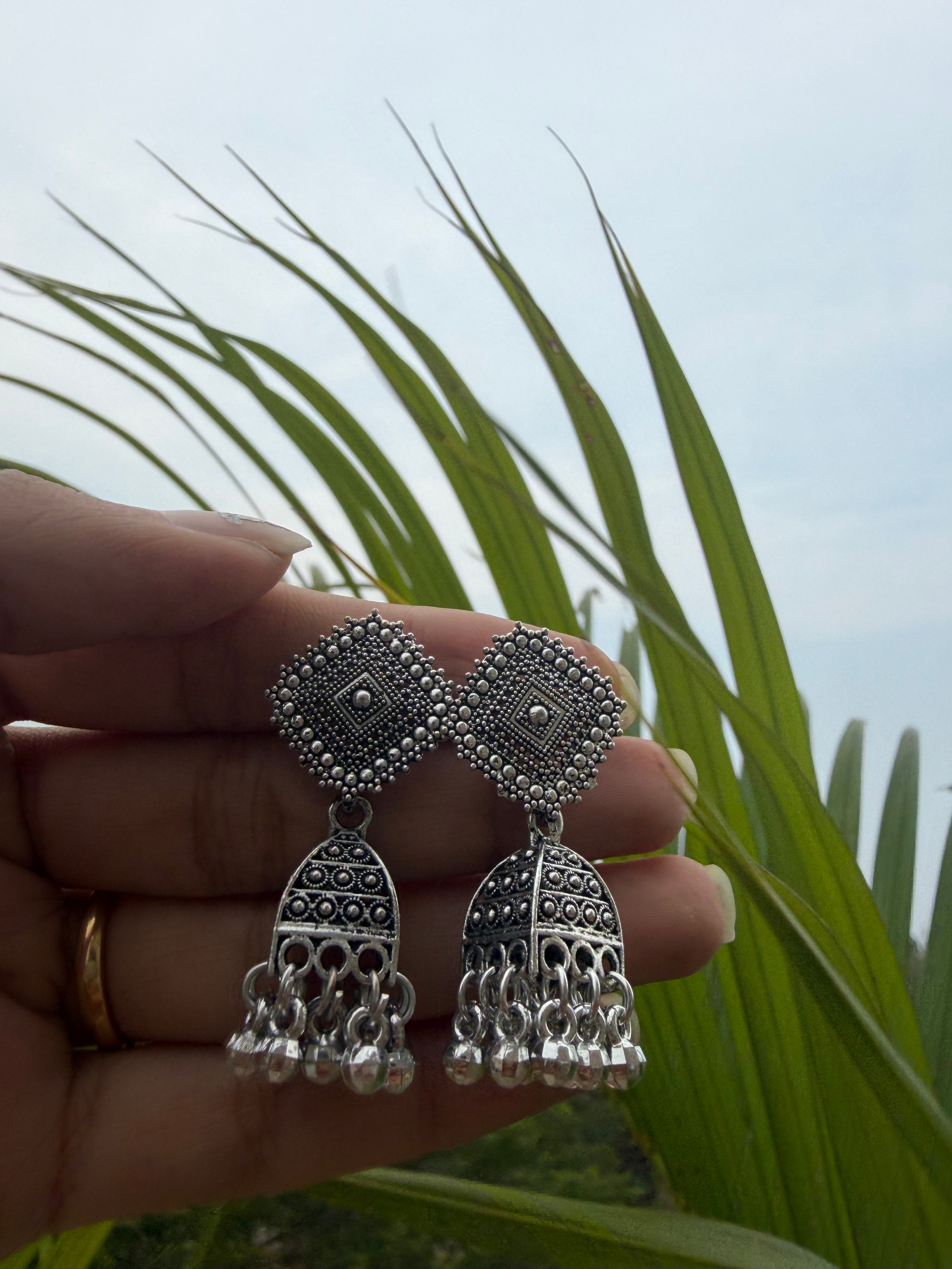 Oxidised Small Jhumka