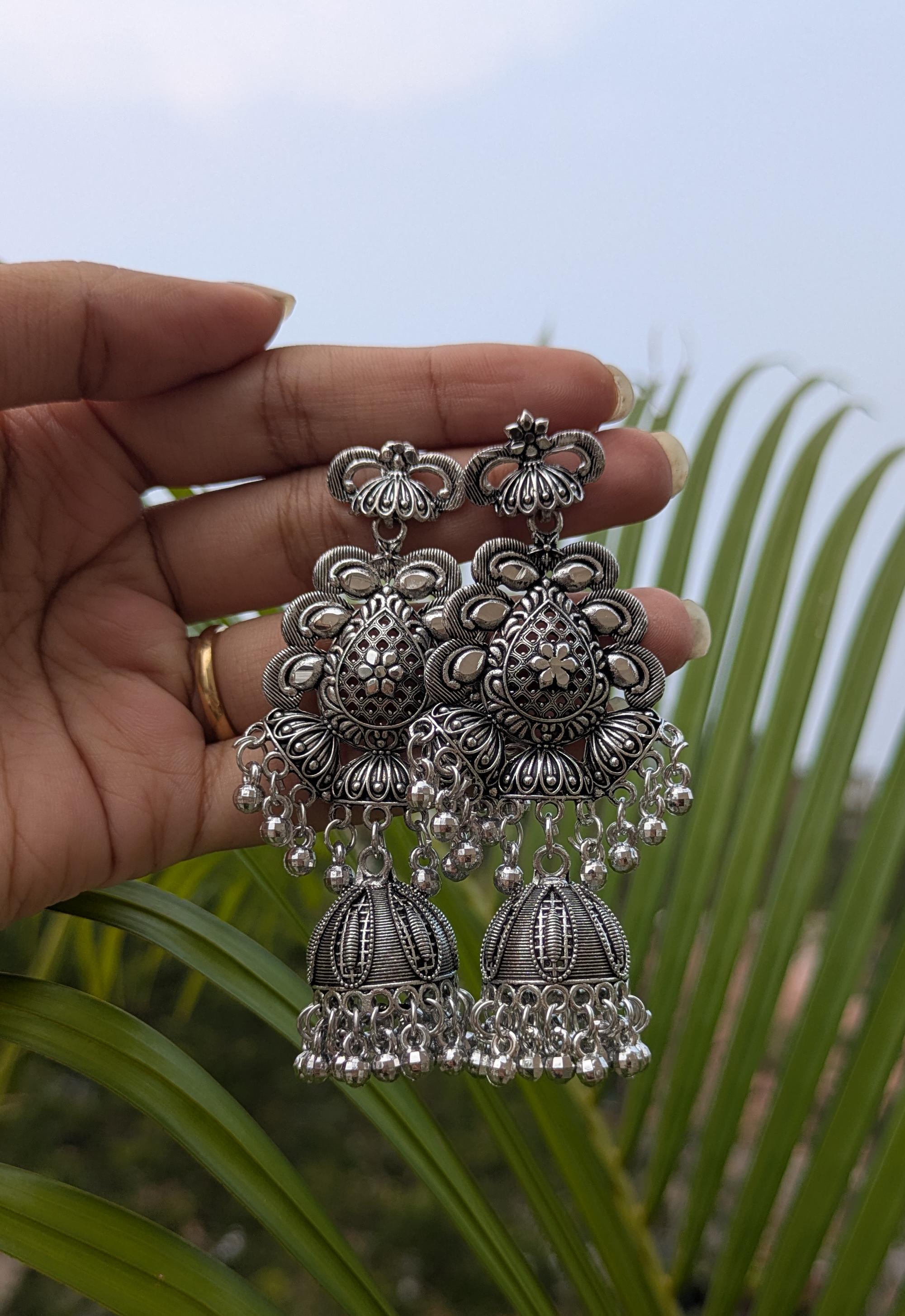Oxidised Big Jhumka