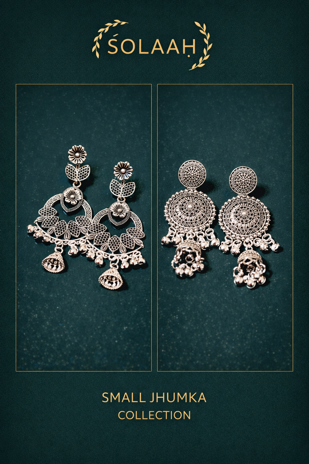Oxidised Jhumka pair