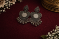Oxidised Heart Jhumka
